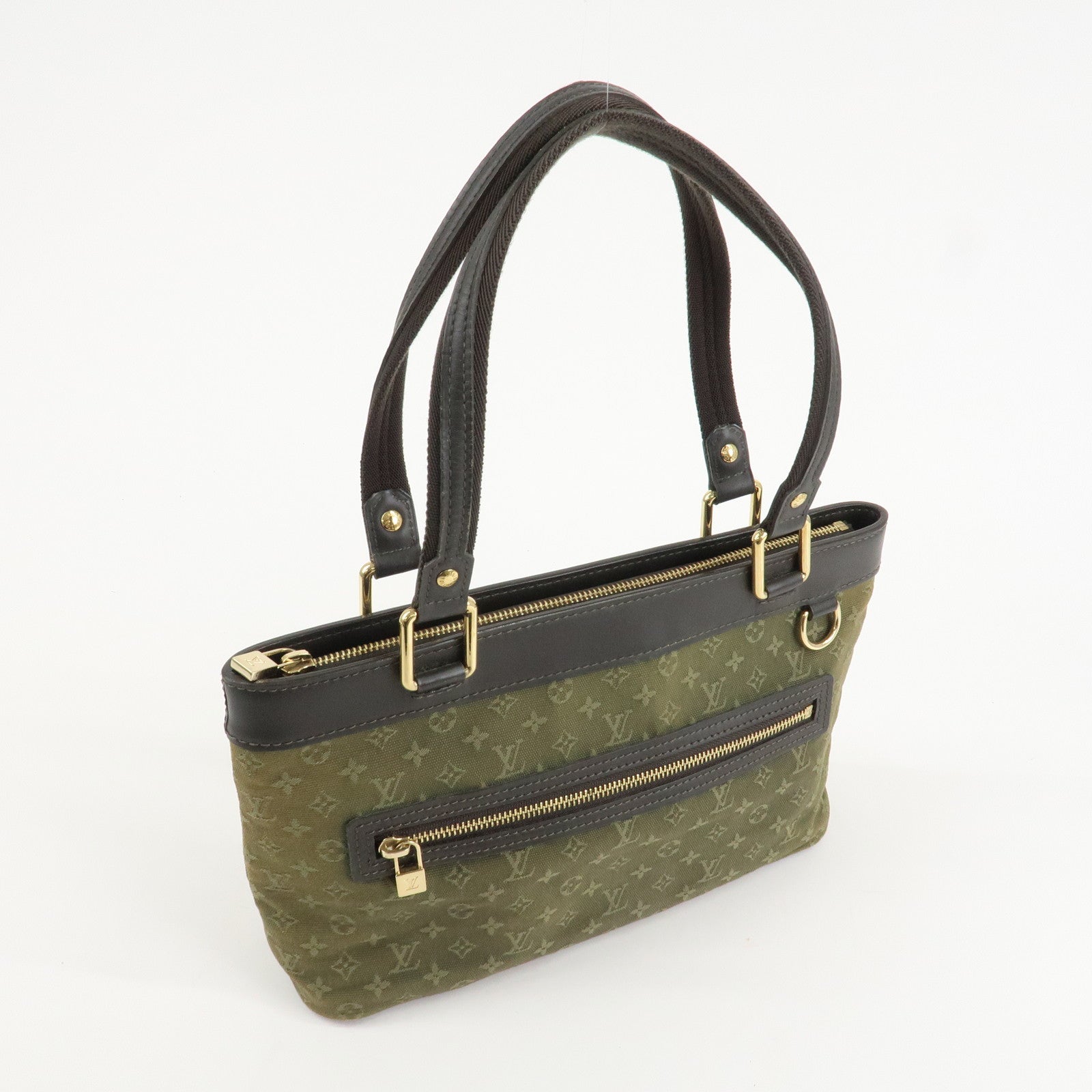 Louis Vuitton Monogram Mini Lucille PM Hand Bag TST Khaki M92682 Used