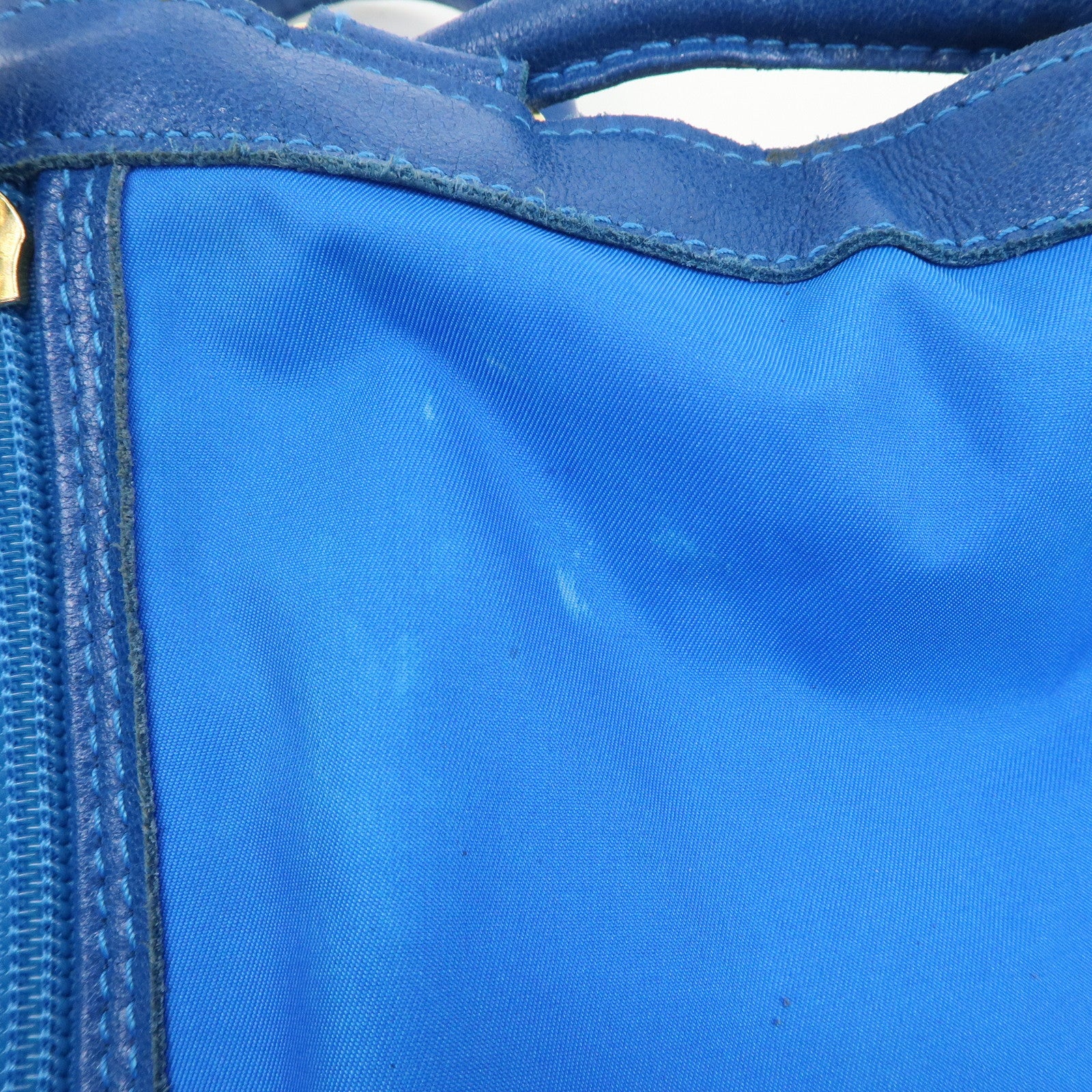 LOEWE Anagram Logo Nylon Leather Backpack Rucksack Blue