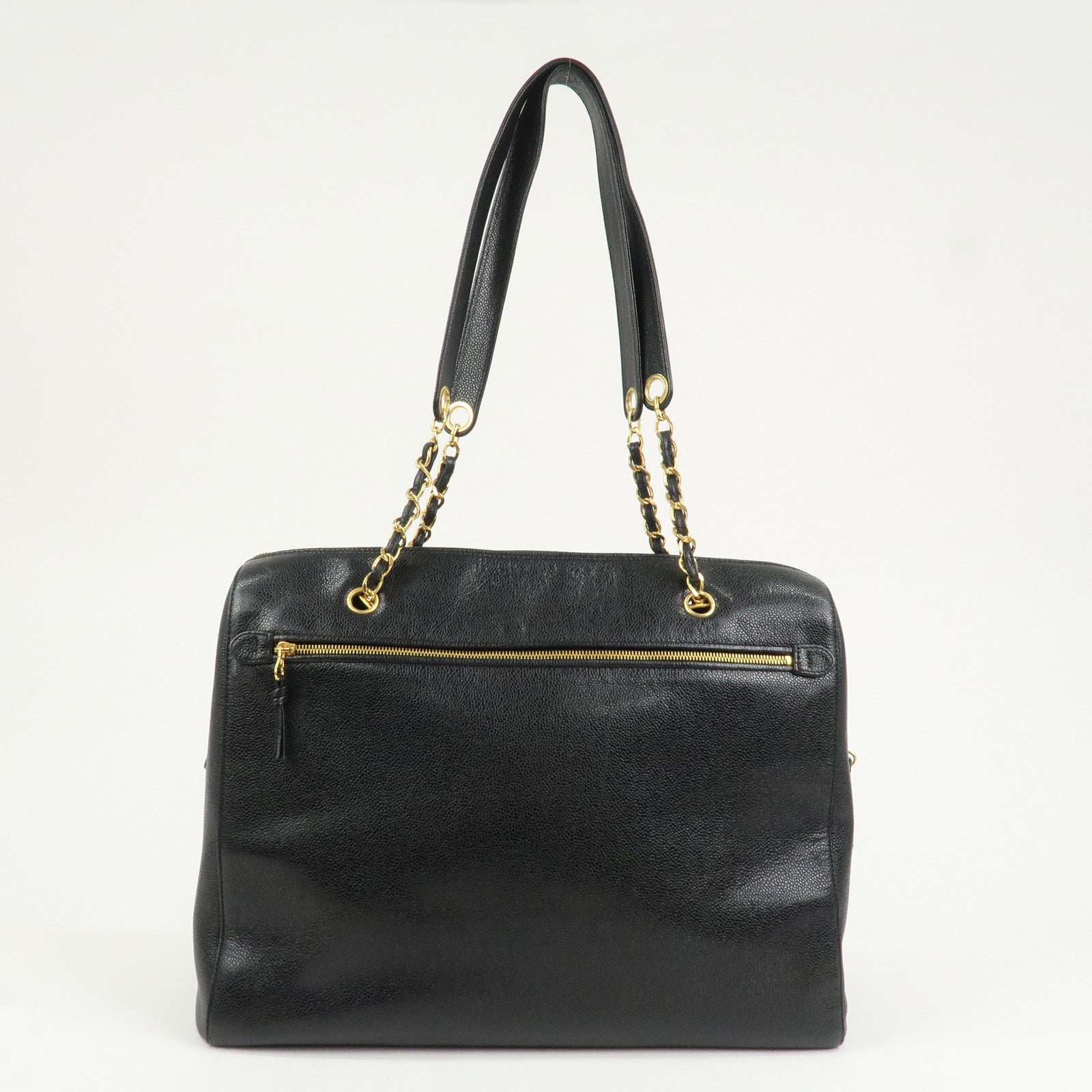 CHANEL COCO Mark Caviarskin Chain Shoulder Bag Black A10492