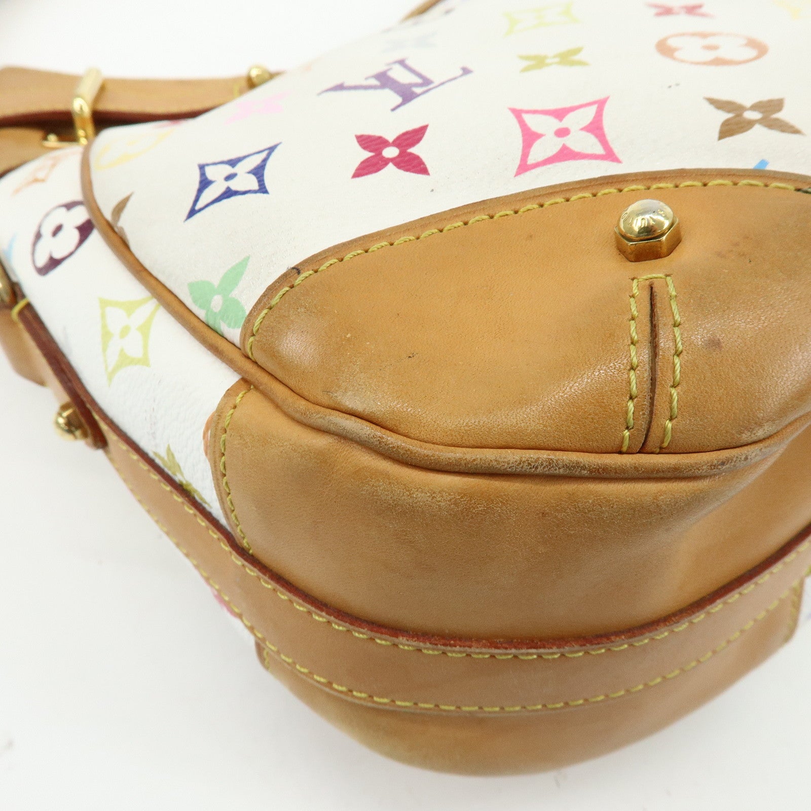 Louis Vuitton Monogram Multicolor Greta Shoulder Bag Blanc M40195