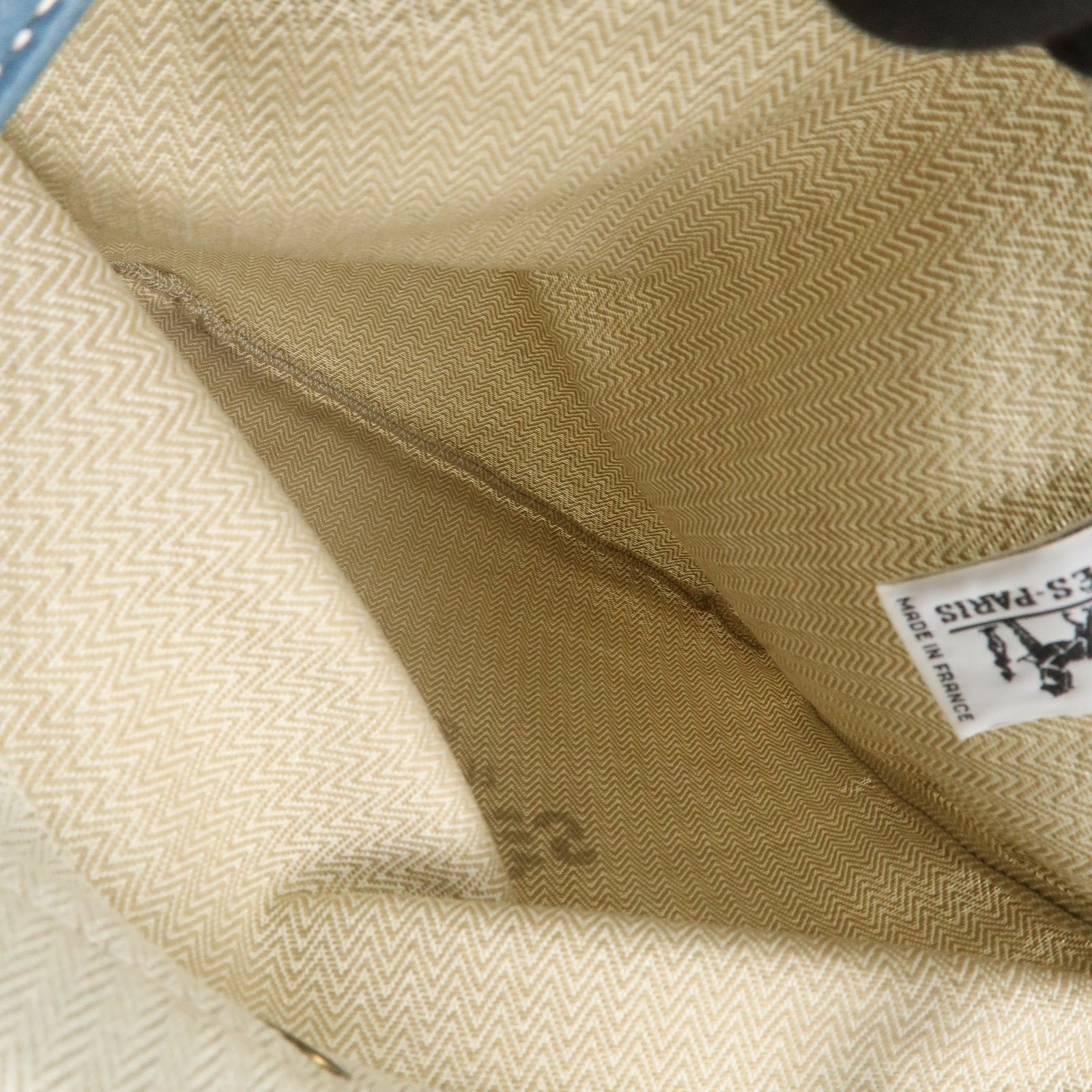 HERMES Aline PM Canvas Leather Shoulder Bag Blue