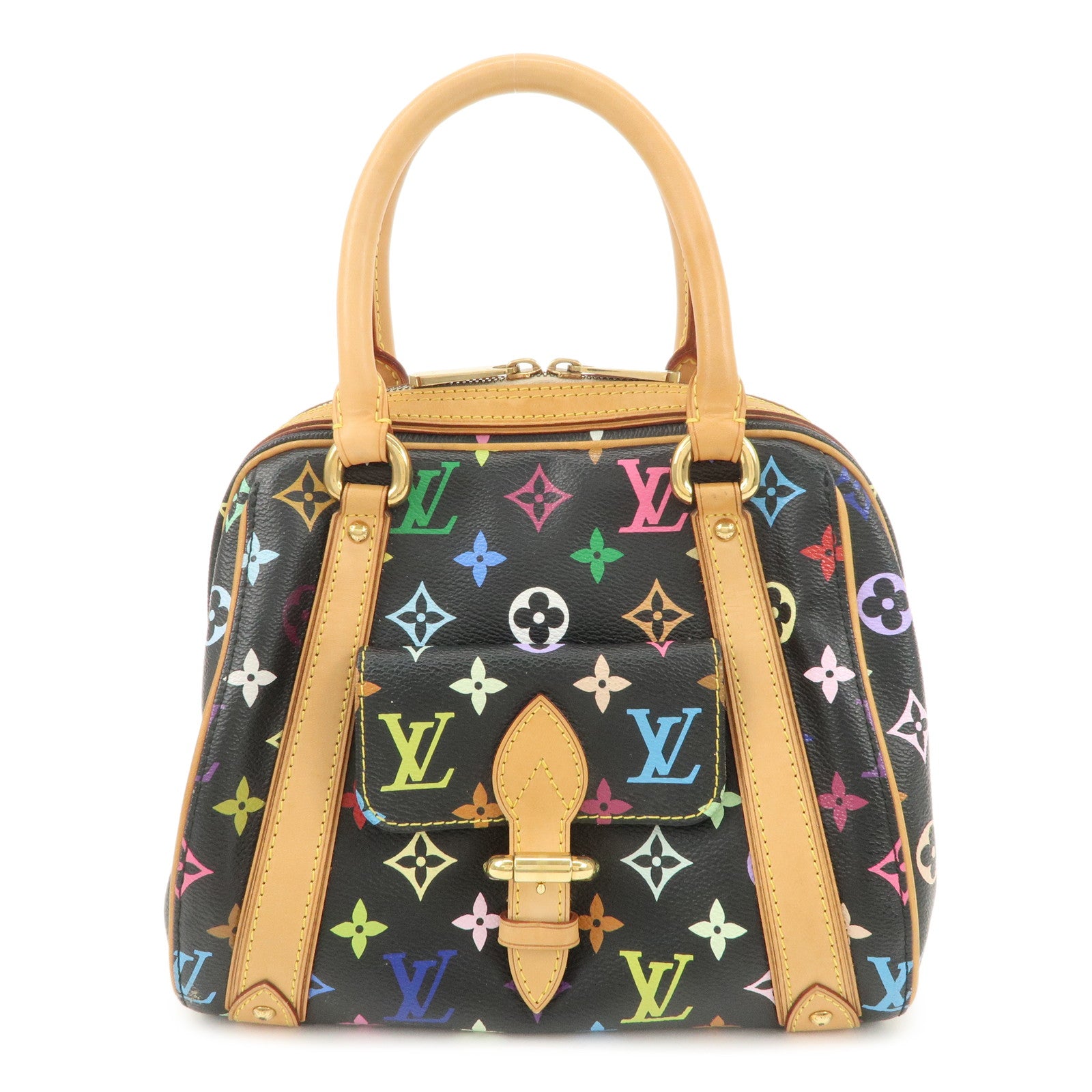 Louis Vuitton Monogram Multicolor Priscilla Hand Bag Noir M40097