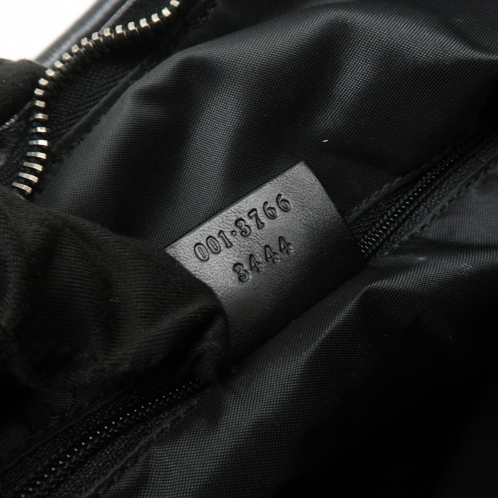 GUCCI Nylon Leather Shoulder Bag Hand Bag Black 001 ・3766