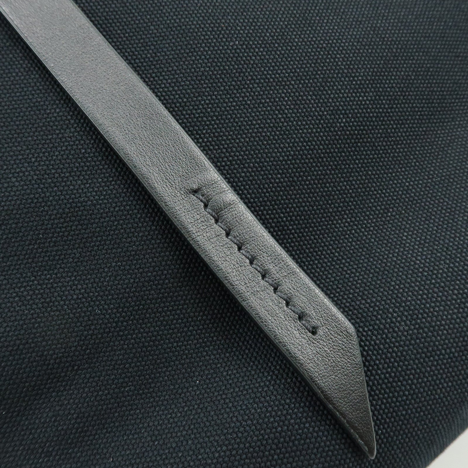 MIU MIU Canvas Leather Tote Bag Hand Bag Shoulder Bag Black