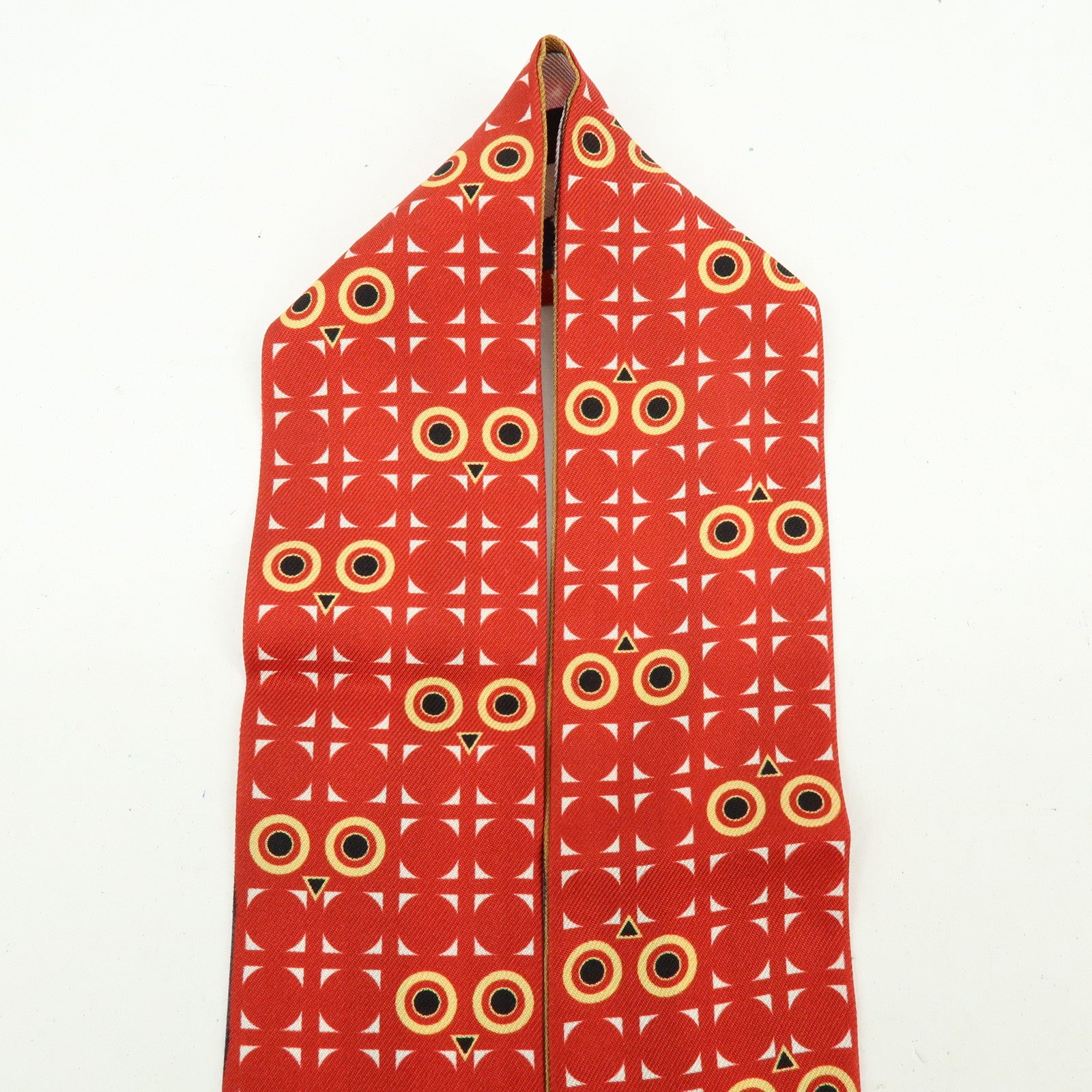 FENDI Wrappy Silk 100%  Scarf Red Multicolor