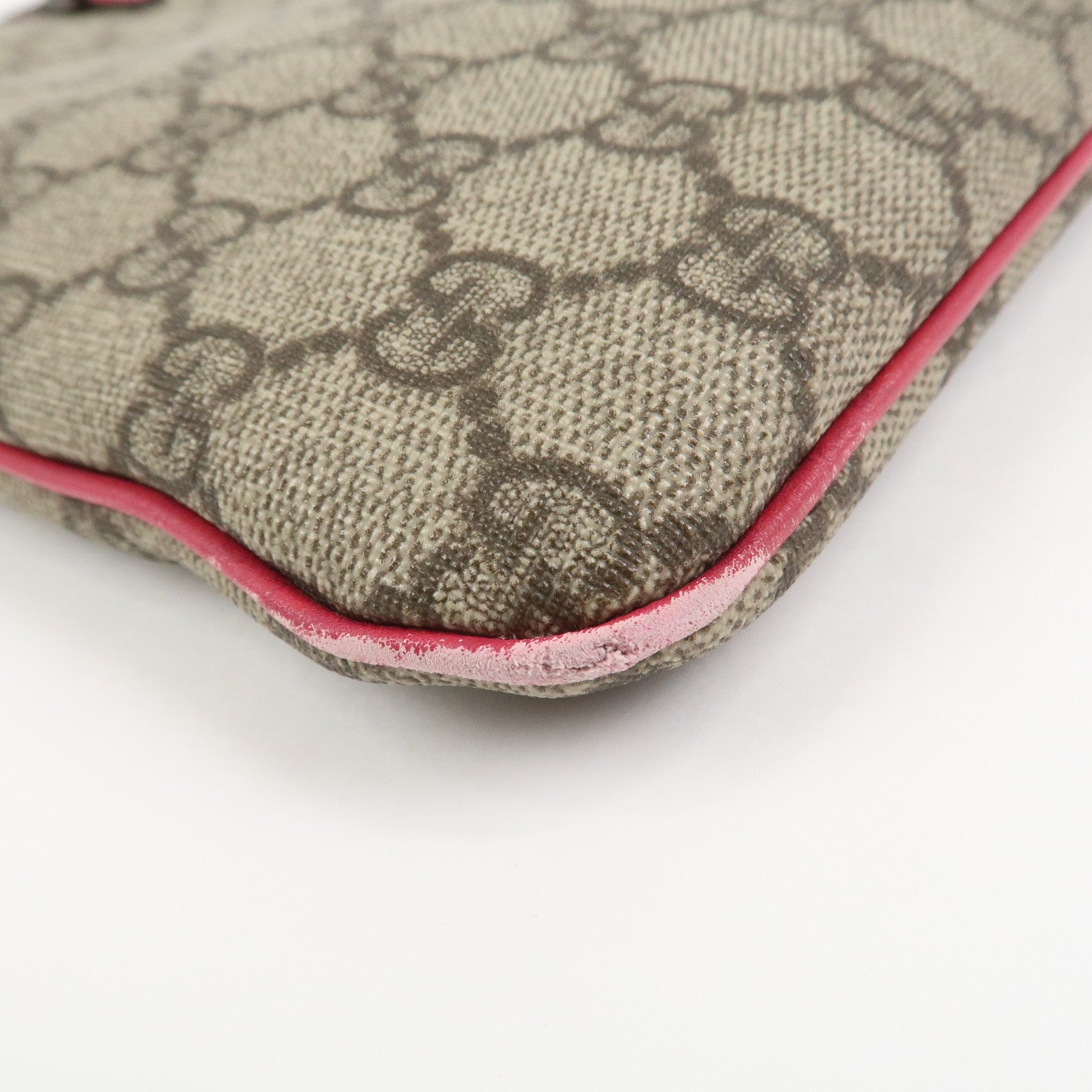 GUCCI GG Supreme Leather Tote Bag Hand Bag Beige Pink 117551