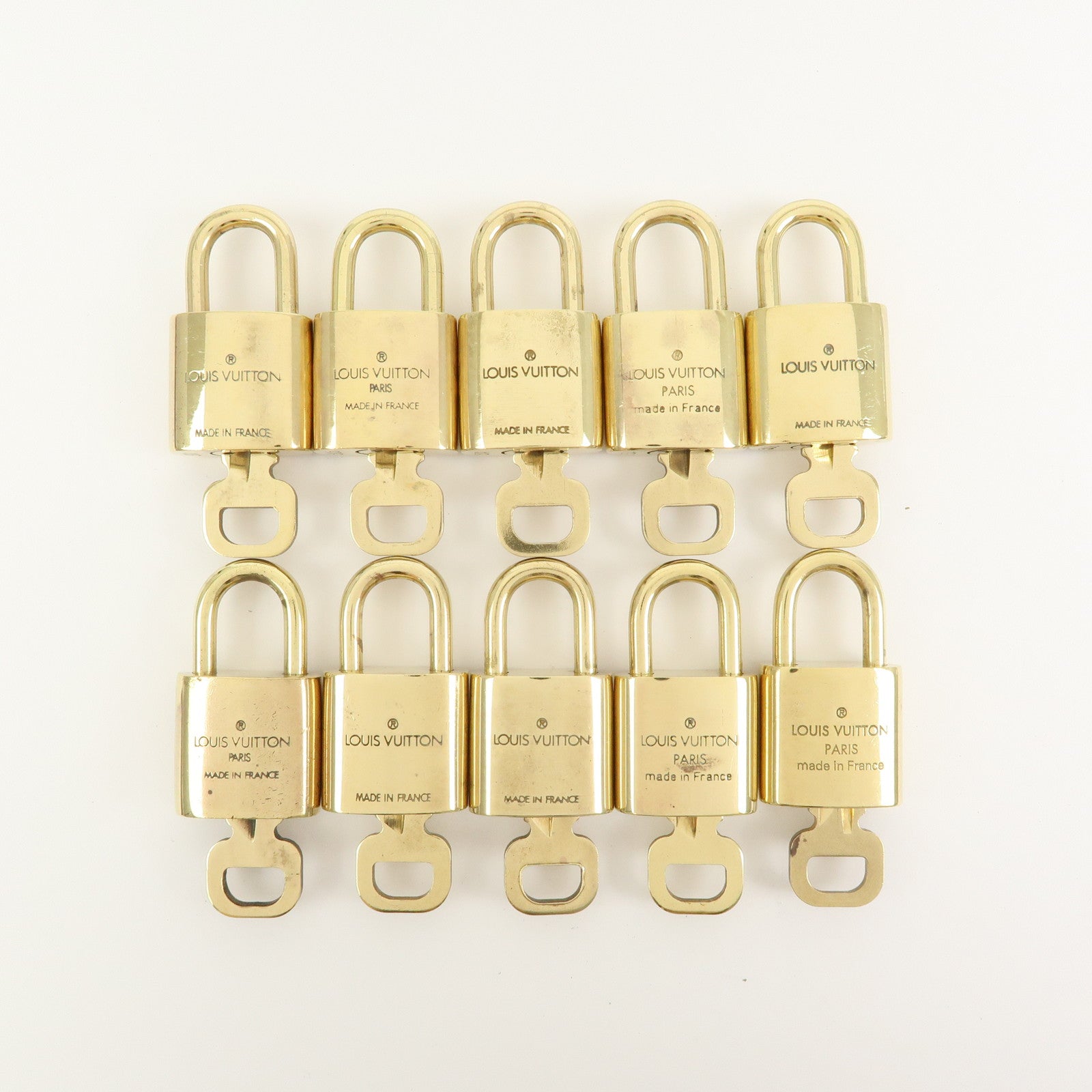 Louis Vuitton 南京錠 10個セット ゴールド Louis Vuitton Set of 10 Lock & Key Cadena Key Lock Gold