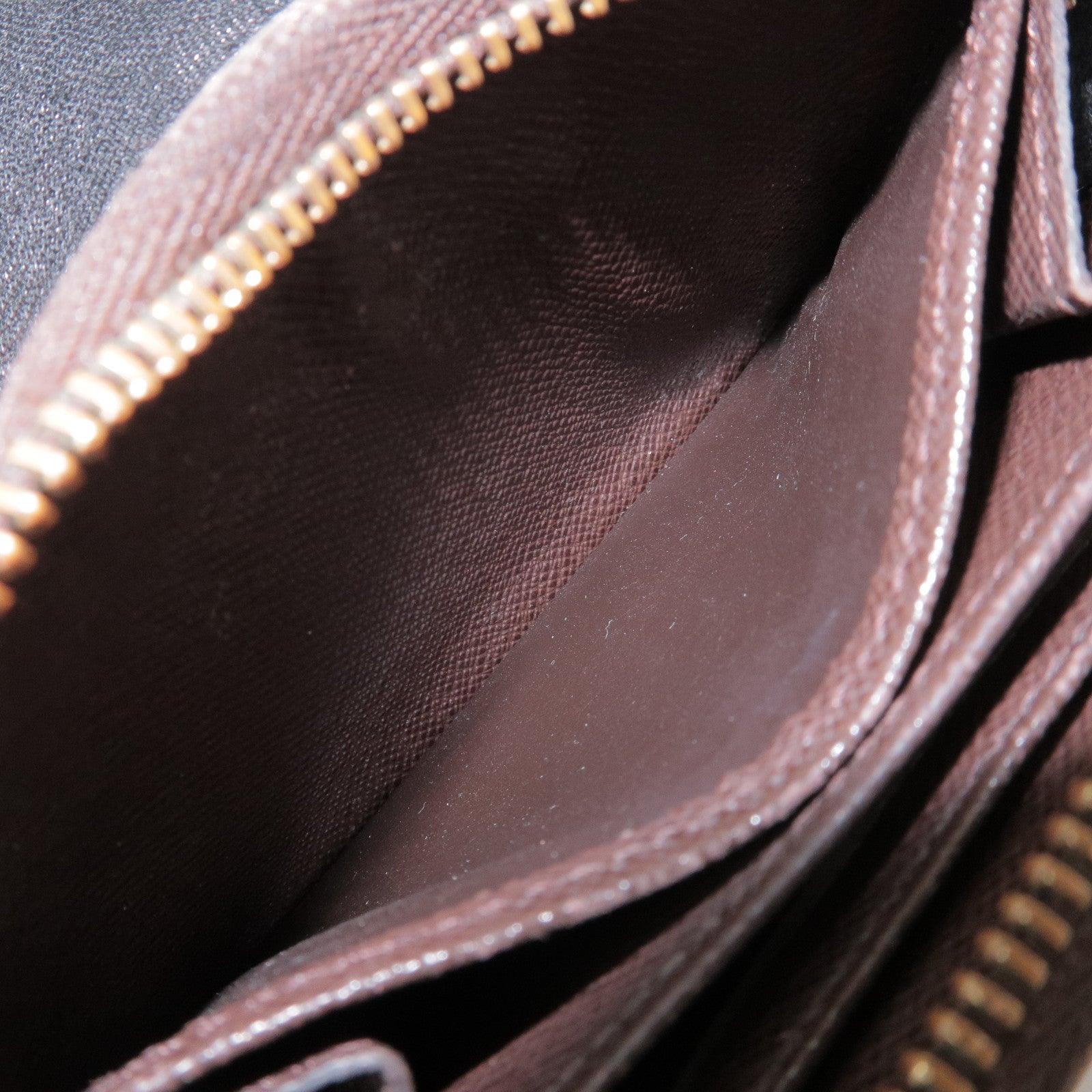 Louis Vuitton Damier Canvas Zippy Coin Case Wallet Brown N63070