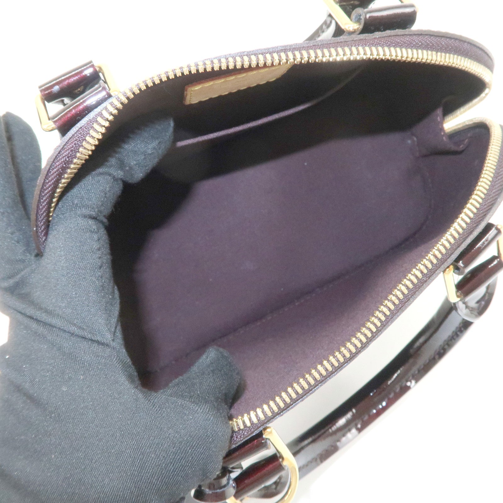 Louis Vuitton Monogram Vernis Alma BB 2Way Bag Amarante M91678