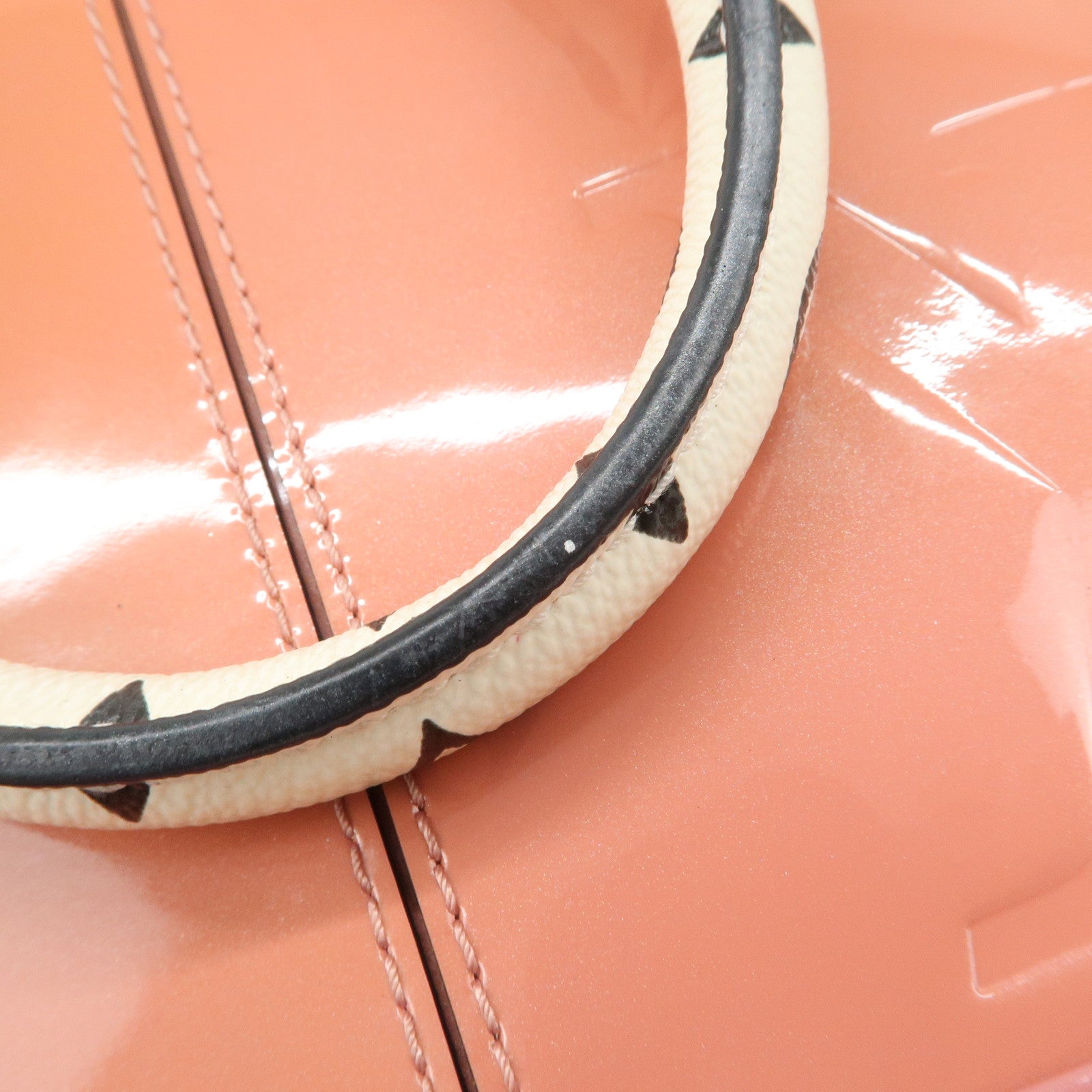 Louis Vuitton Vernis Miroir Alma BB 2Way Hand Bag Rose Splash M54704 Used