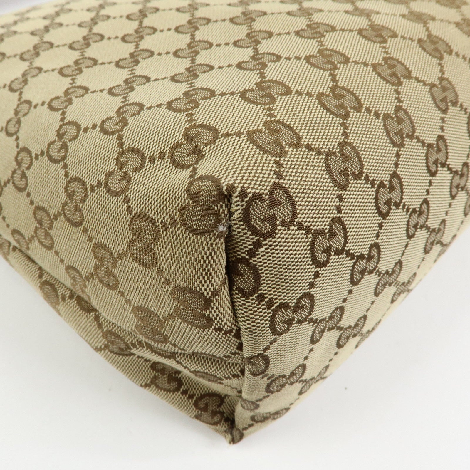 GUCCI Sherry GG Canvas Leather Shoulder Crossbody Bag Beige189751