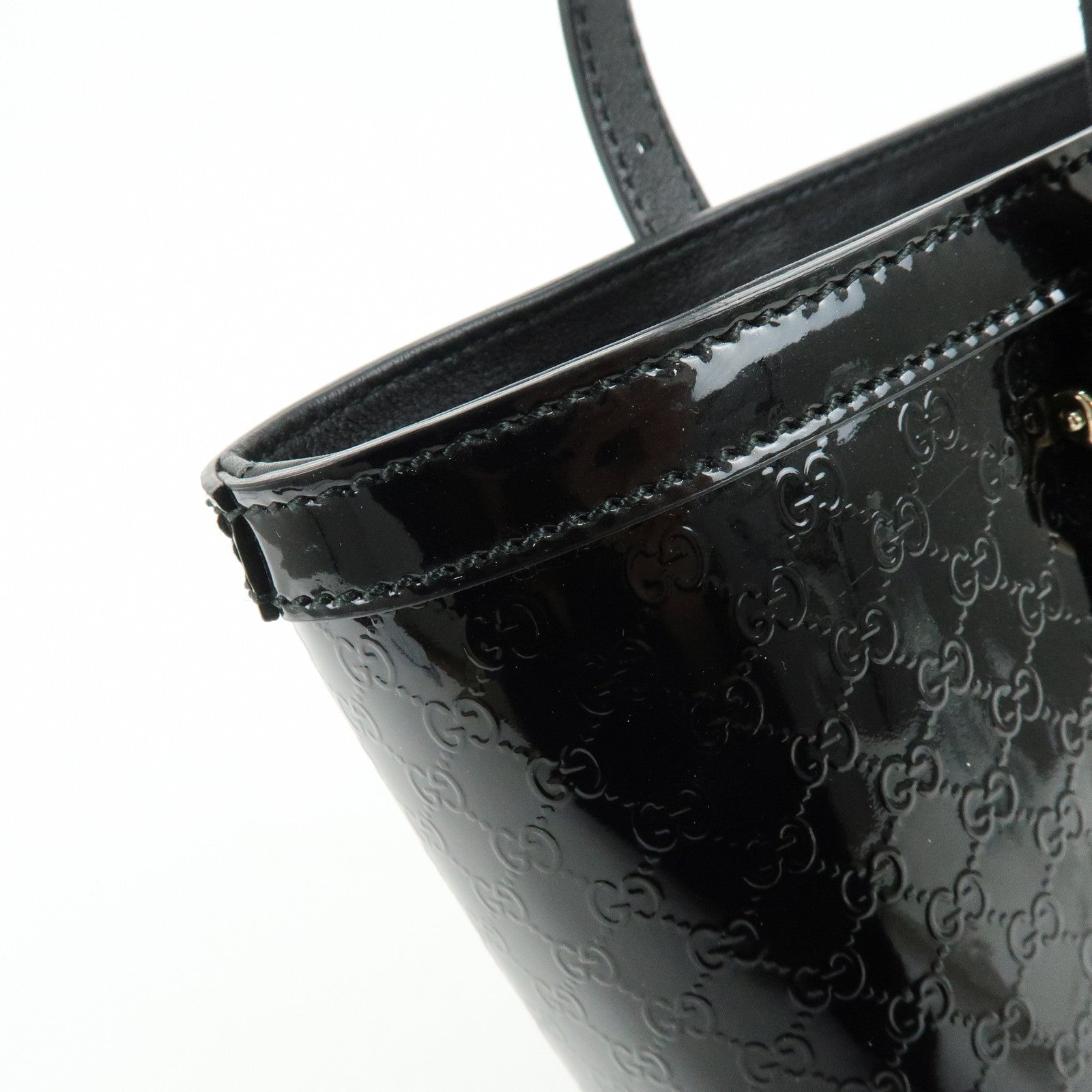 GUCCI Microguccissima Gucci Nice Patent Leather Tote Bag 336776