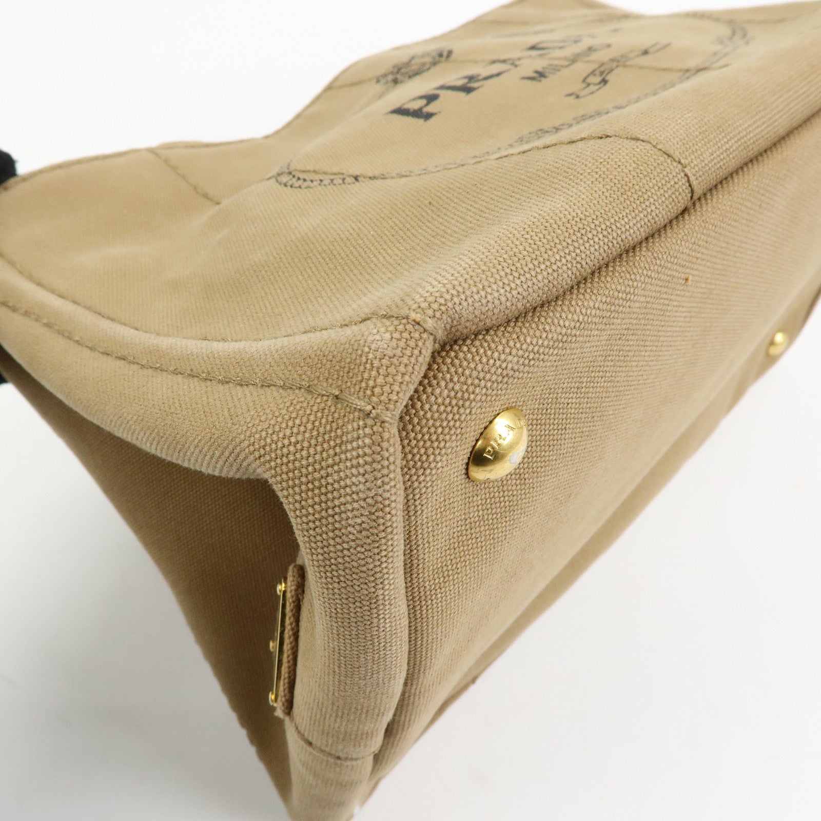 PRADA Triangle Logo CANAPA Canvas 2Way Bag Hand Bag Shoulder Bag