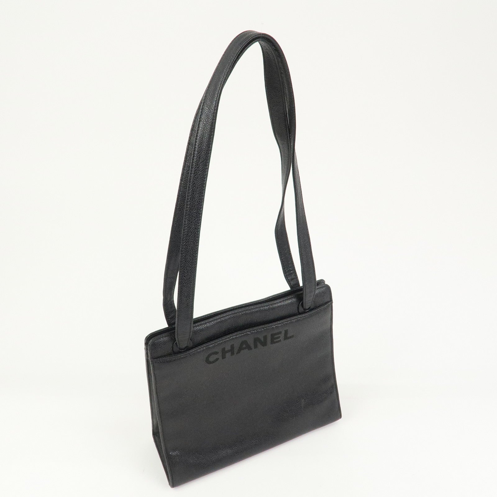 CHANEL COCO Mark Caviarskin Shoulder Bag Hand Bag Black