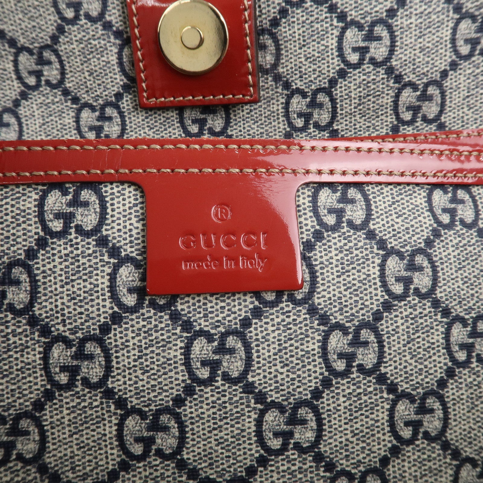 GUCCI JOY Collection GG Supreme PVC Patent Leather Tote Bag 197953