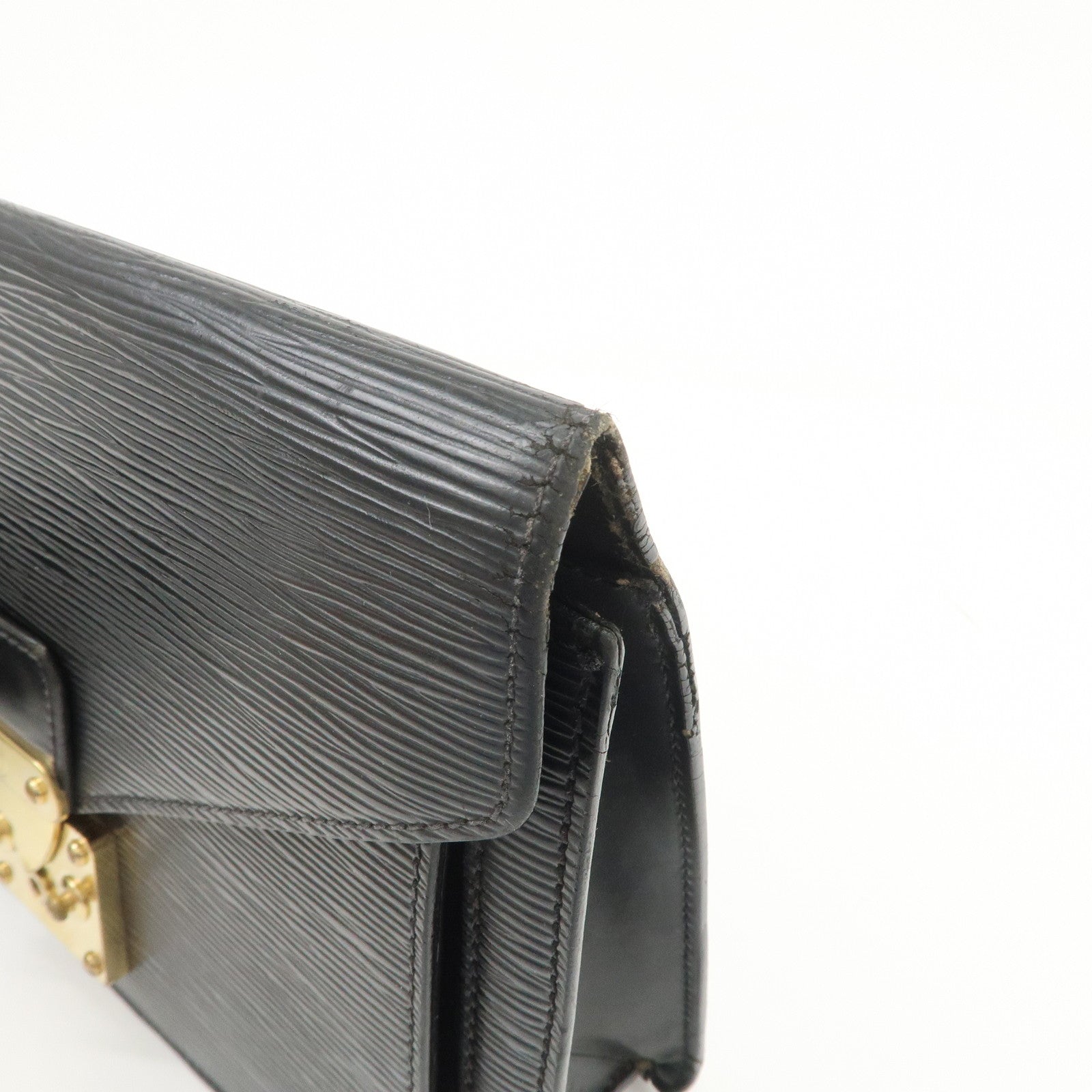 Louis Vuitton Epi Sellier Dragonne Clutch Bag Noir Black M52612