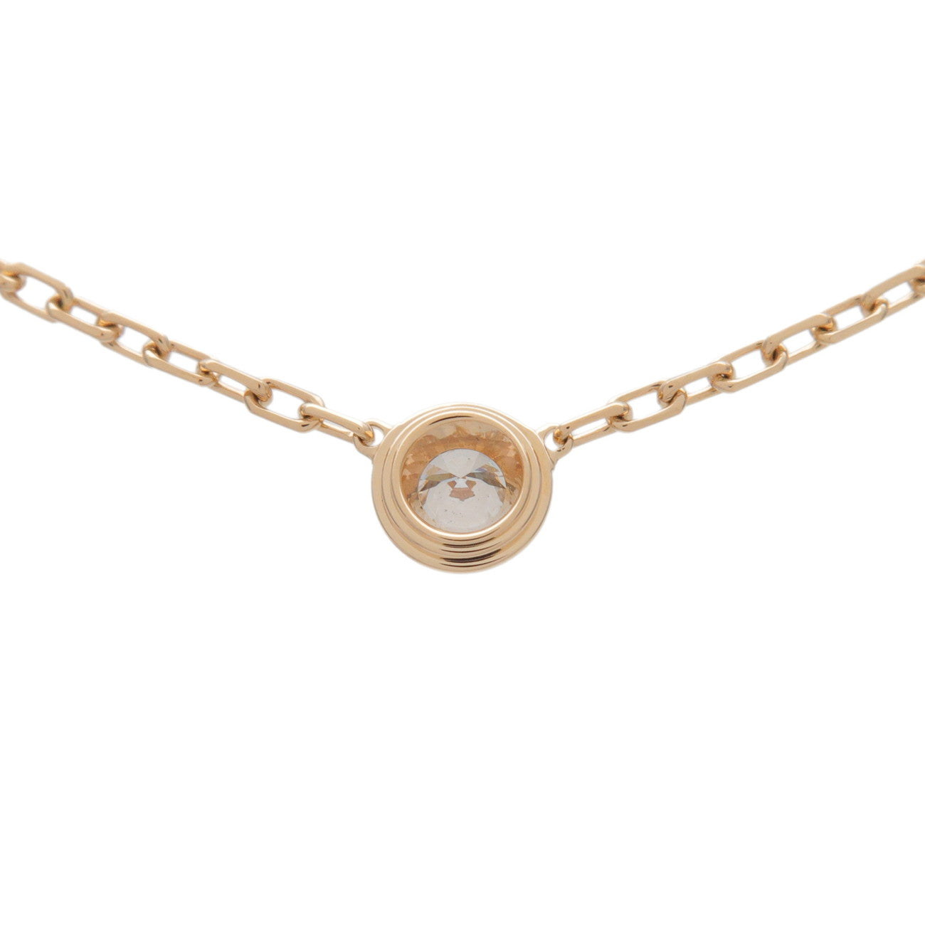 Cartier Diamants Legers Necklace SM Diamond D'amour 0.09ct 750YG