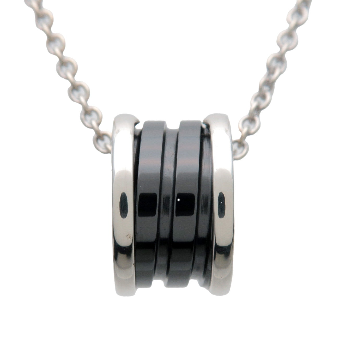 BVLGARI B-Zero1 Save the Children Necklace SV925 Black Ceramic