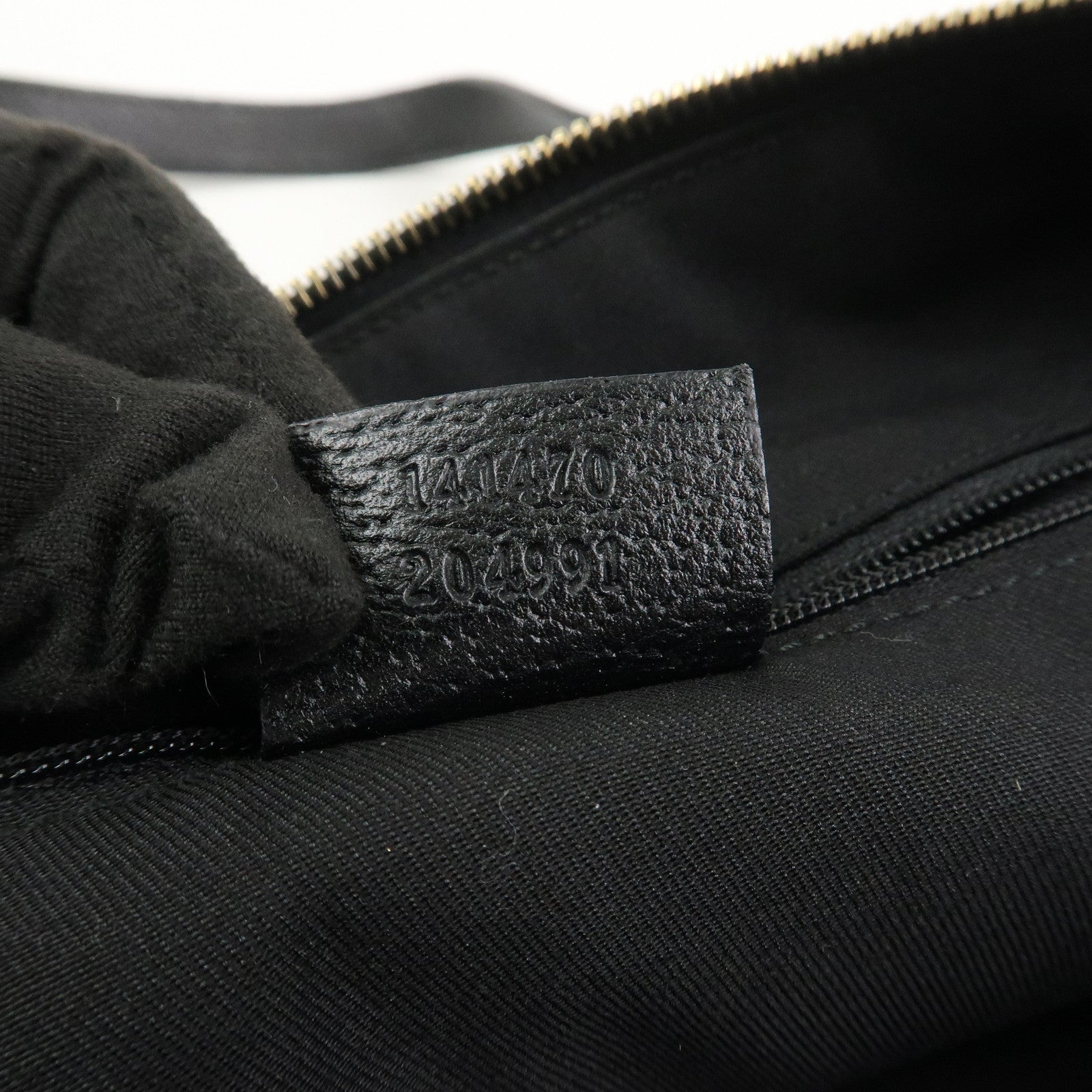 GUCCI Abbey GG Canvas Leather Tote Bag Shoulder Bag Black 141470