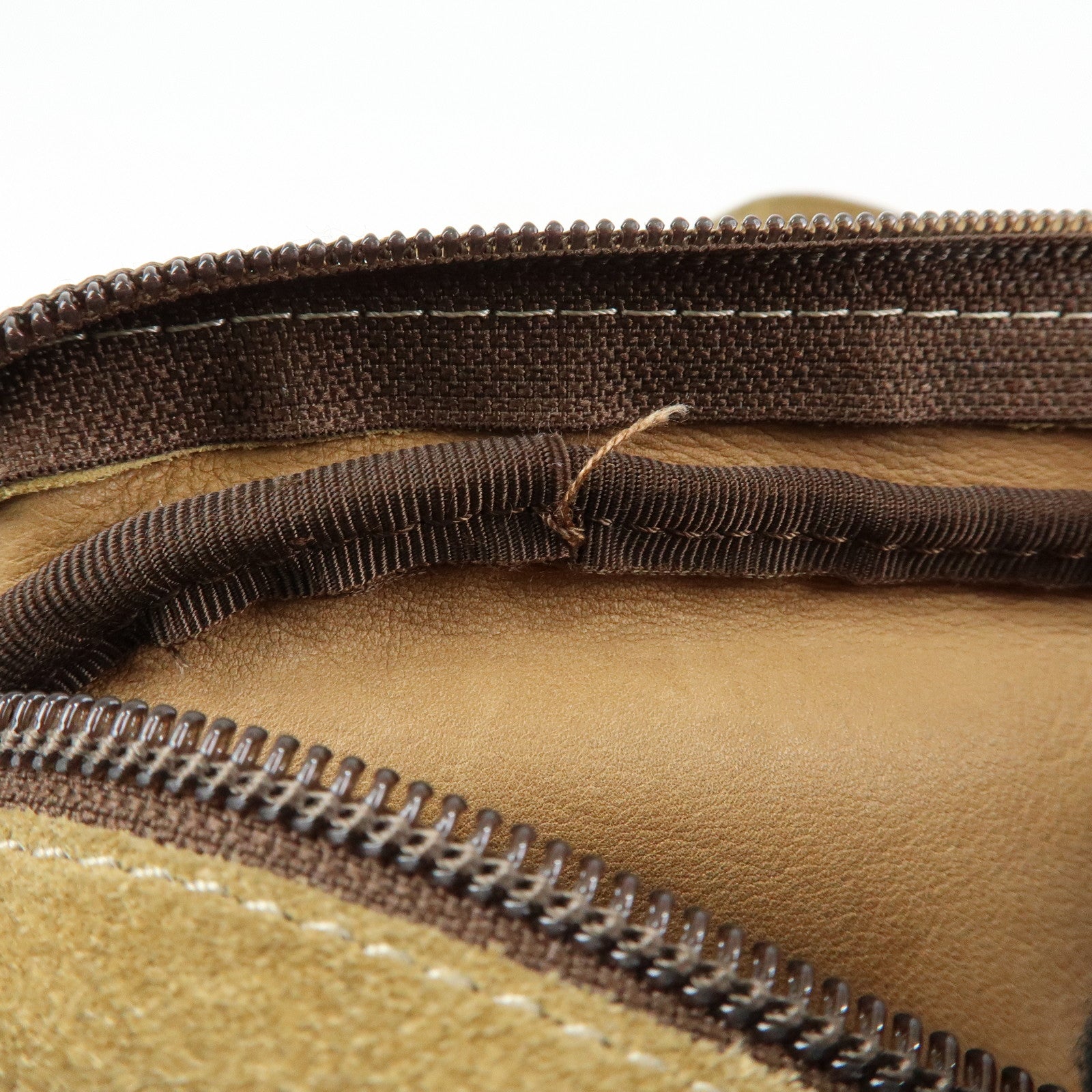 LOEWE Anagram Suede Leather Shoulder Bag Crossbody Bag Beige
