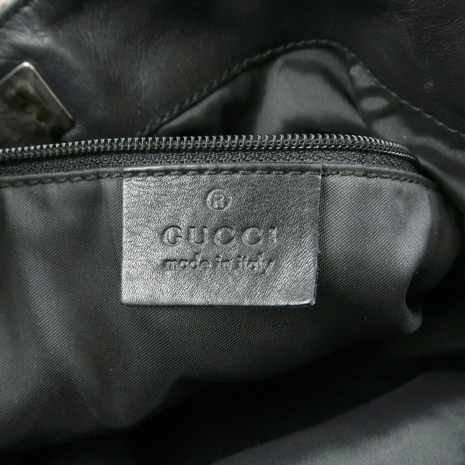 GUCCI Bamboo Sherry GG Canvas 2Way Bag Shoulder Bag Black 001・4058