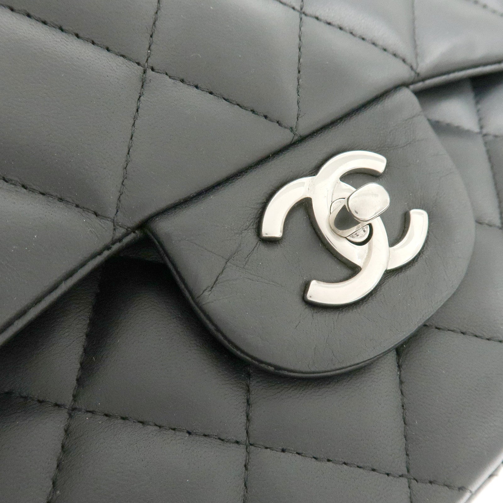 Chanel Large Matelasse 30 Large Lamb Skin Double Flap Shoulder Bag
