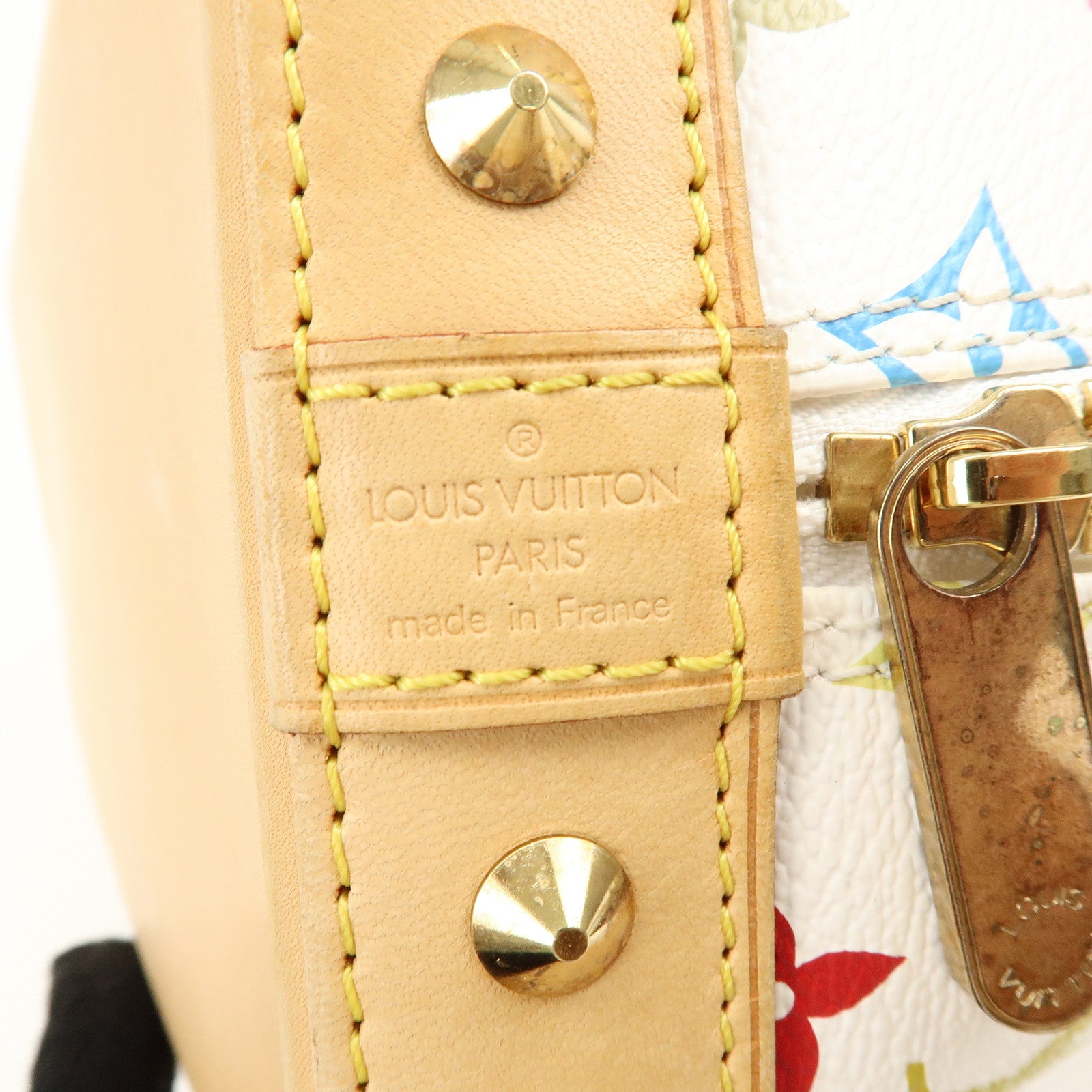 Louis Vuitton Monogram Multicolor Alma PM Hand Bag Blanc M92647