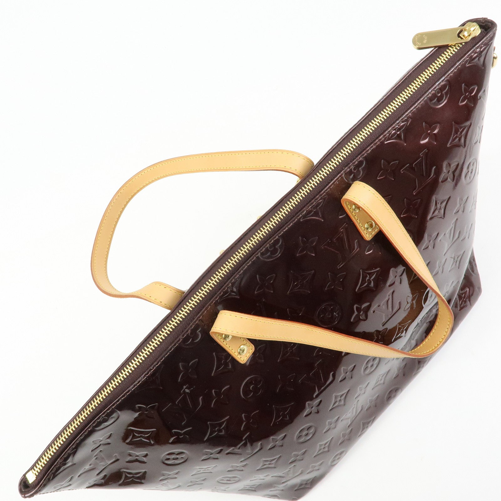 Louis Vuitton Monogram Vernis Bellevue GM Hand Bag Amarante M93589