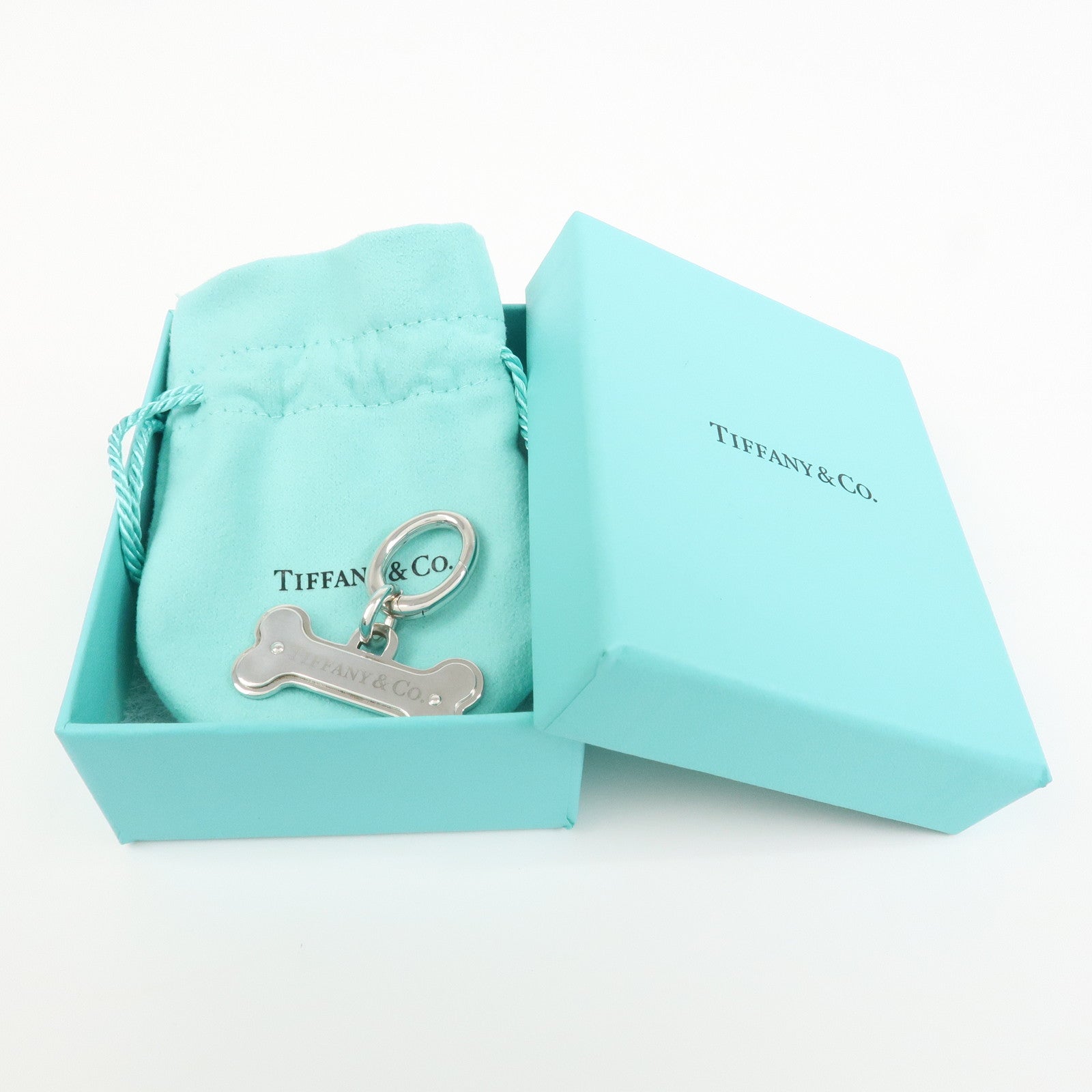Tiffany & Co. Sterling Silver Dog Born Charm Pet Accessories Silver