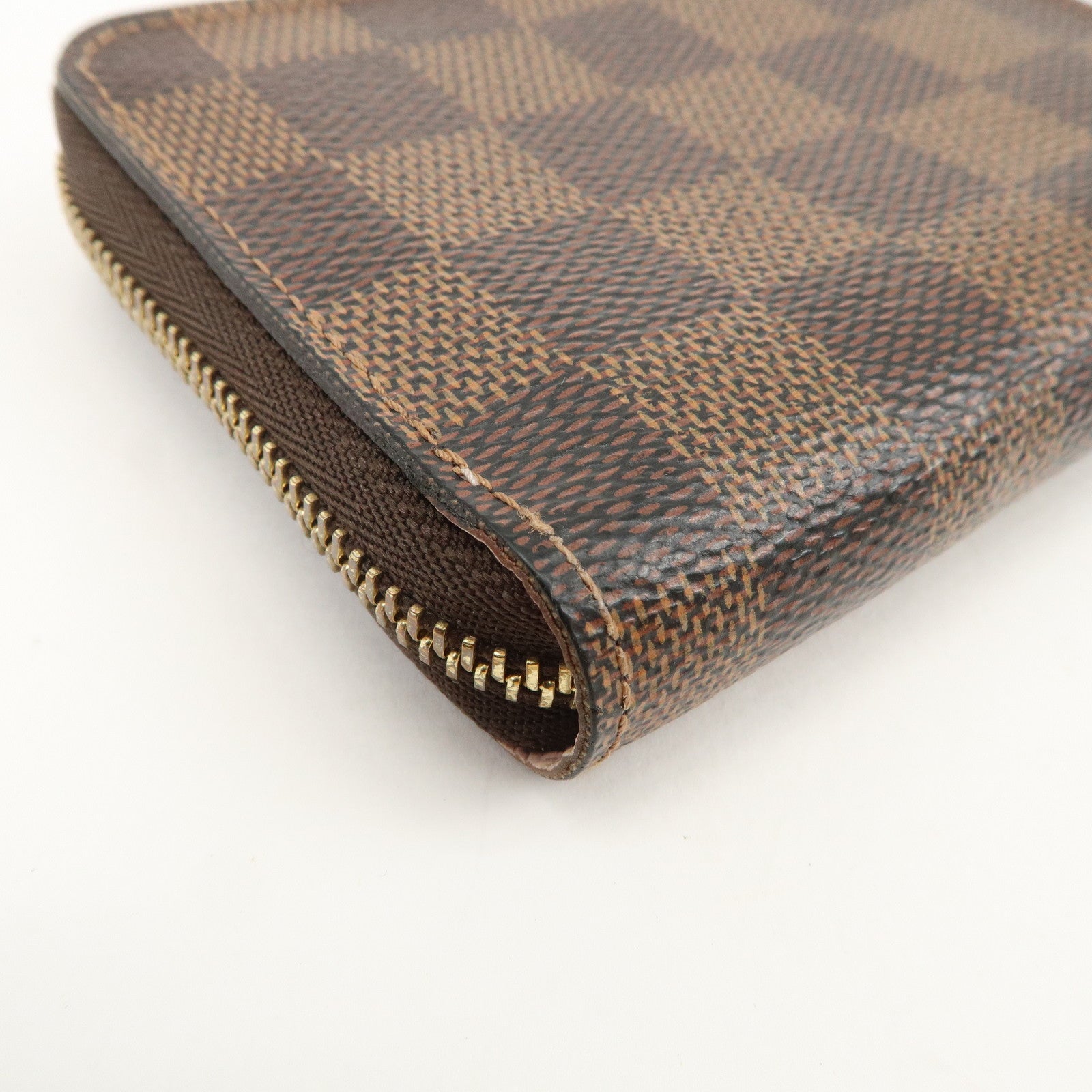 Louis Vuitton Damier Zippy Round Coin Purse Damier Ebene N60213