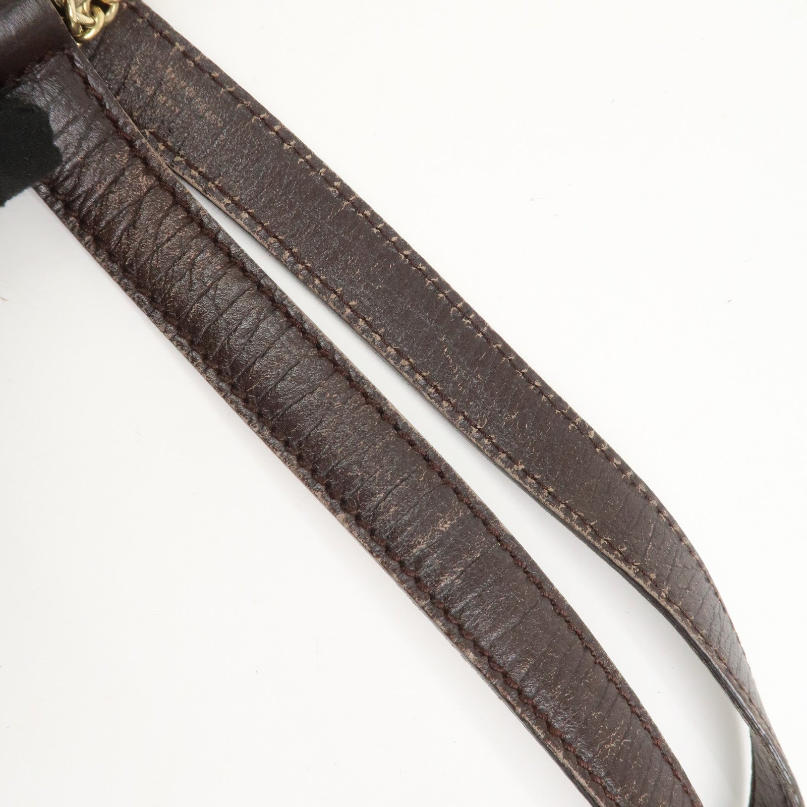 GUCCI Sherry GG Canvas Leather Tote Bag Hand Bag Brown 137396