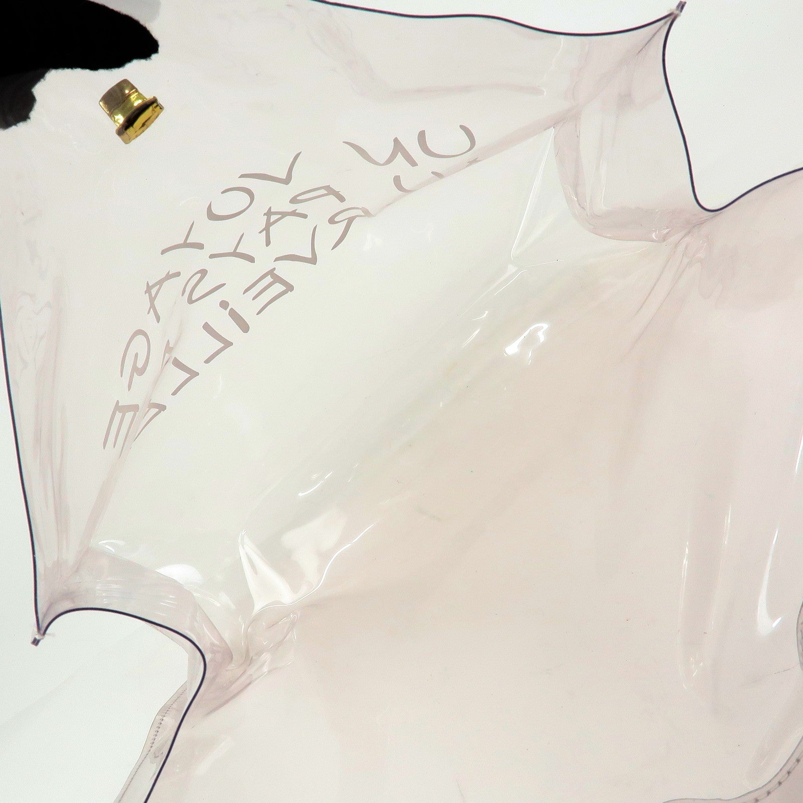 HERMES Vinyl Kelly Hand Bag Clear White