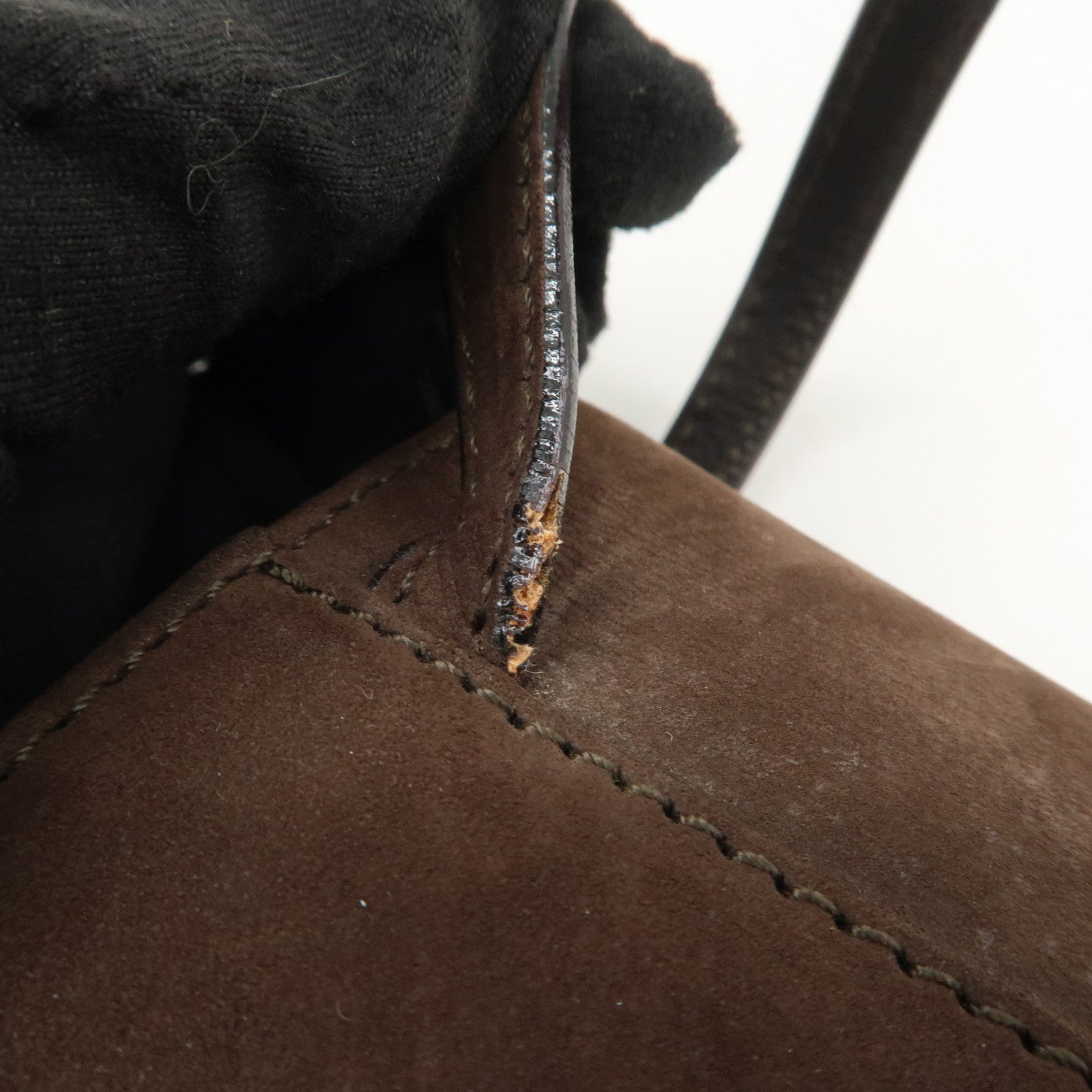 Ferragamo Leather Shoulder Bag Hand Bag Brown