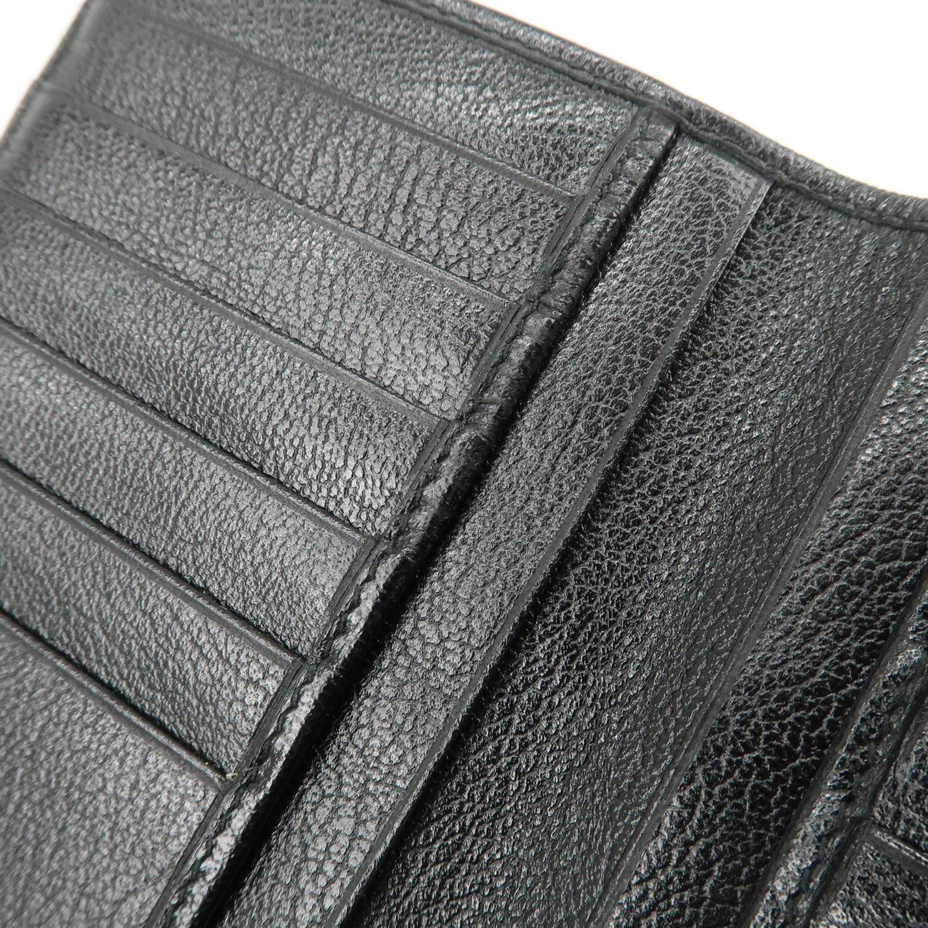 Christian Dior Leather Saddle Long Wallet Black Gold