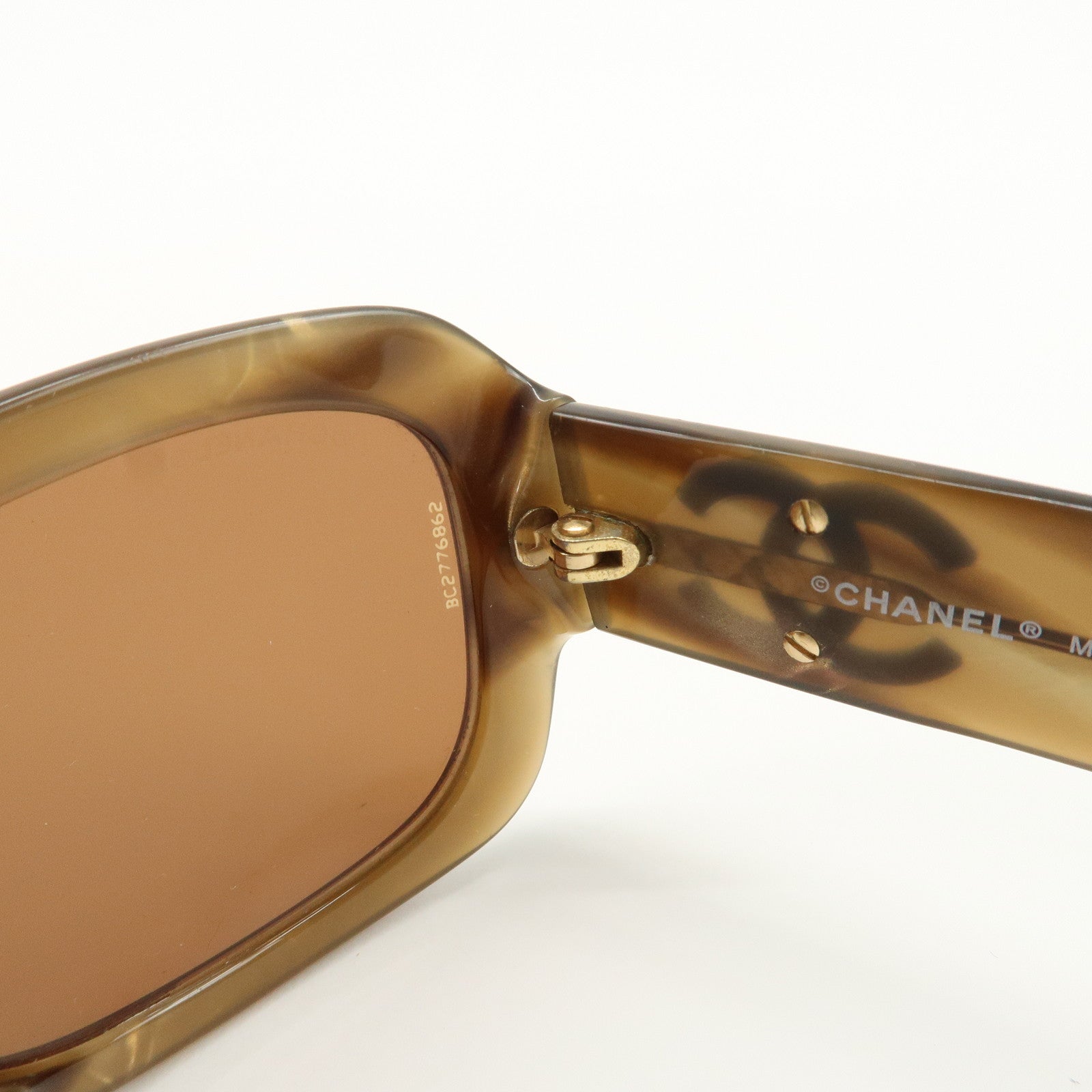 CHANEL Plastic Sunglasses Brown 5102 c.871/73 54□17 135