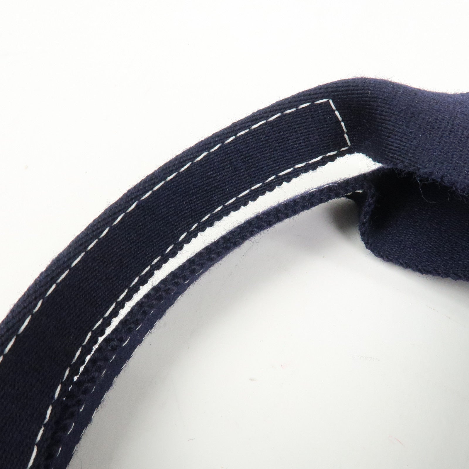 HERMES Deauville MM Cotton Tote Bag Hand Bag Navy