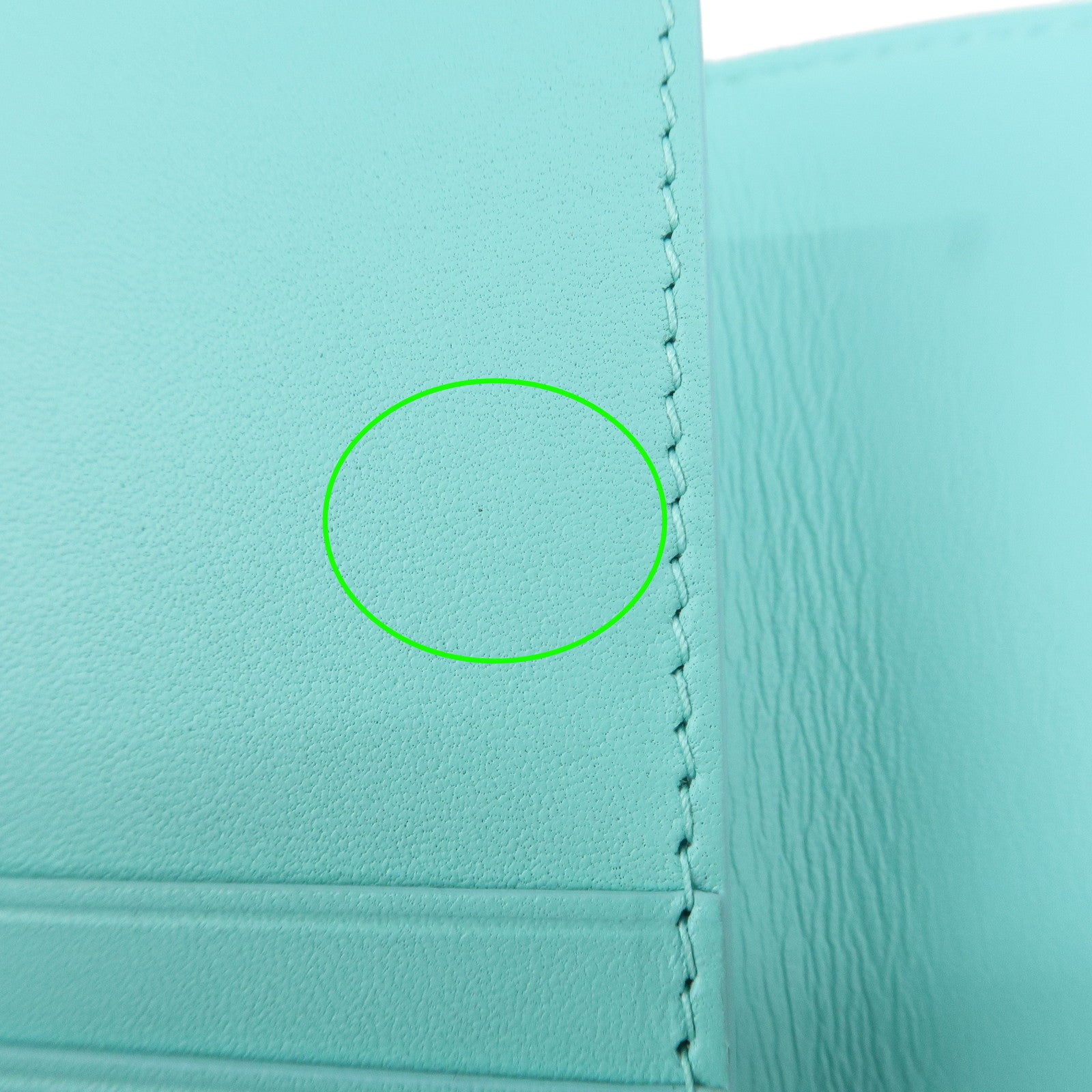 Tiffany & Co. Logo Leather Passport Case Black Tiffany Blue