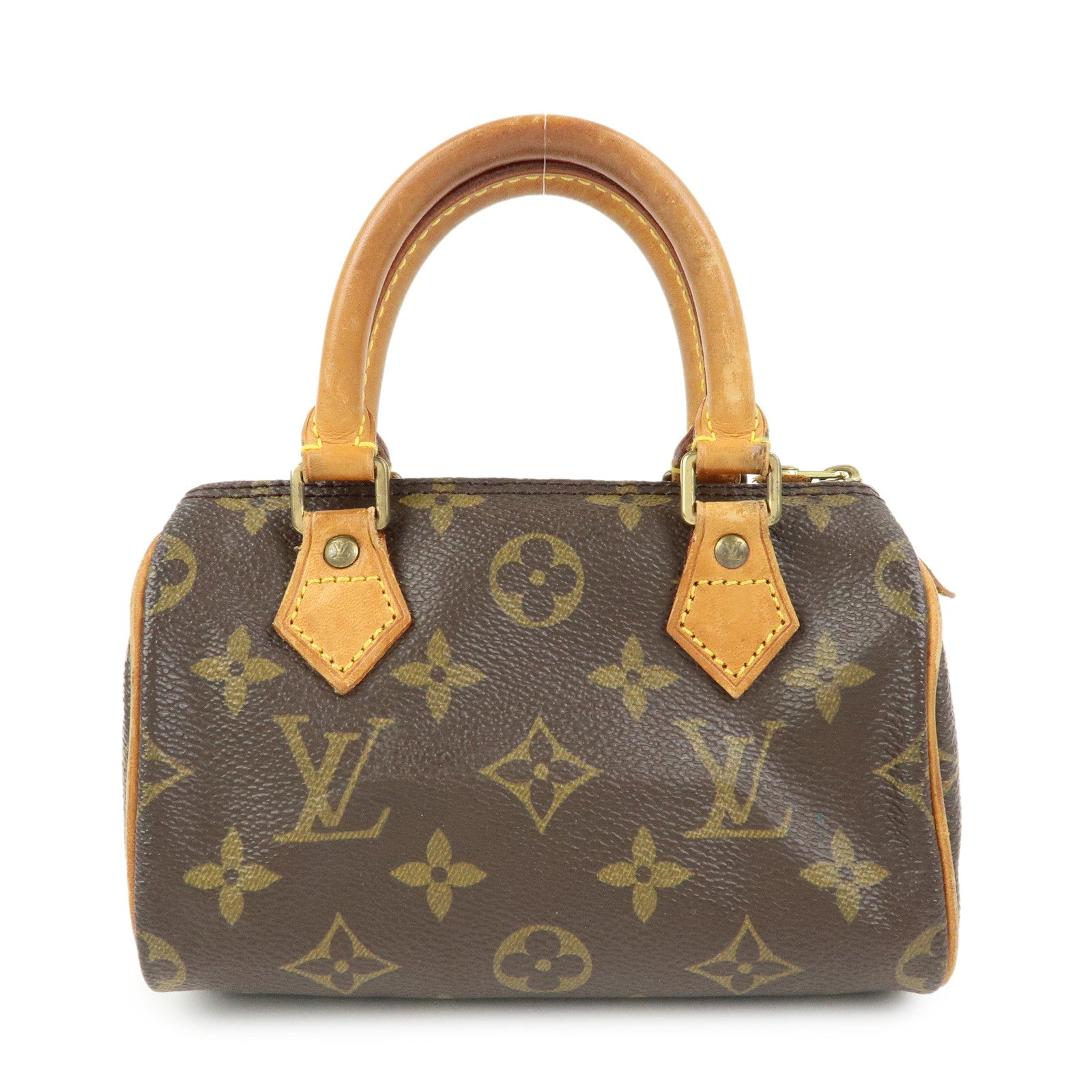 Louis Vuitton Monogram Mini Speedy Hand Bag Brown M41534