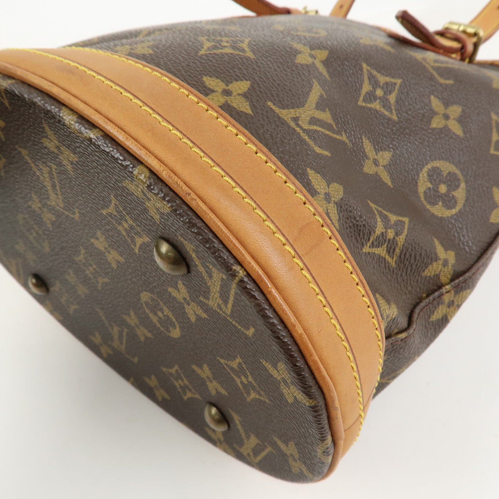 Louis Vuitton Monogram Canvas Bucket PM Hand Bag Brown M42238
