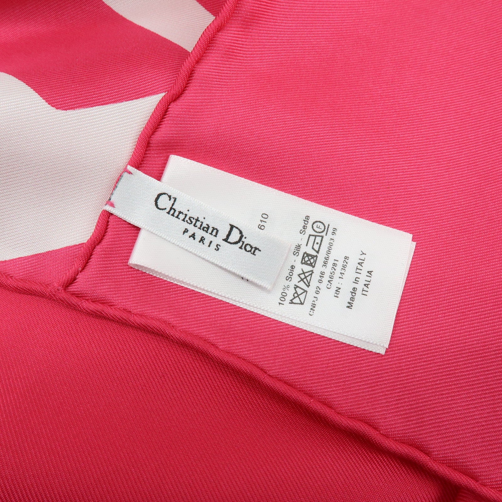 Christian Dior Silk 100% Butterfly Scarf Pink Blue