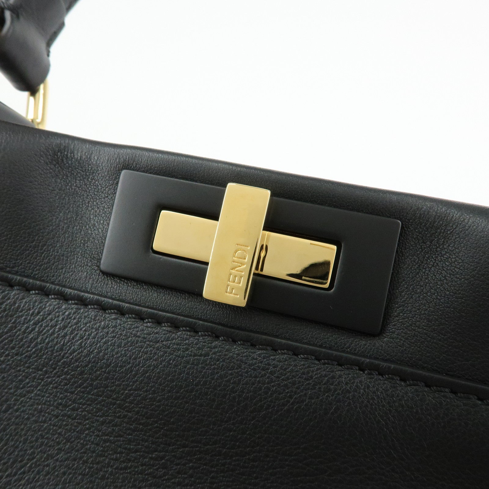 FENDI Peekaoo Calf Leather 2Way Bag Hand Bag Shoulder Bag 8BN290