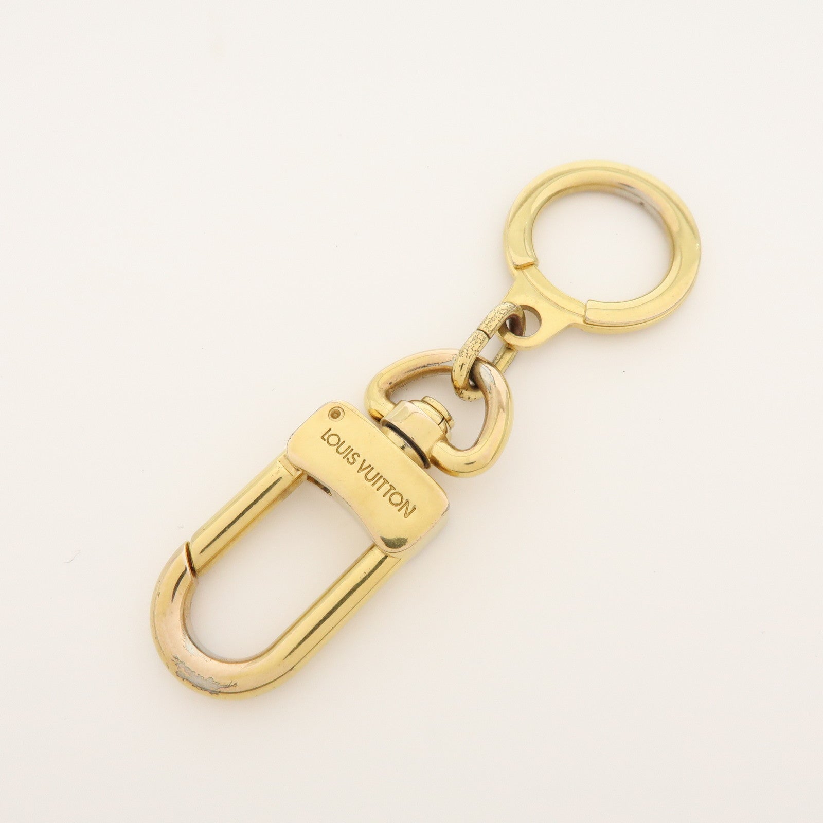 Louis Vuitton Set of 2 Metal Ancre Key Rings Gold M62694
