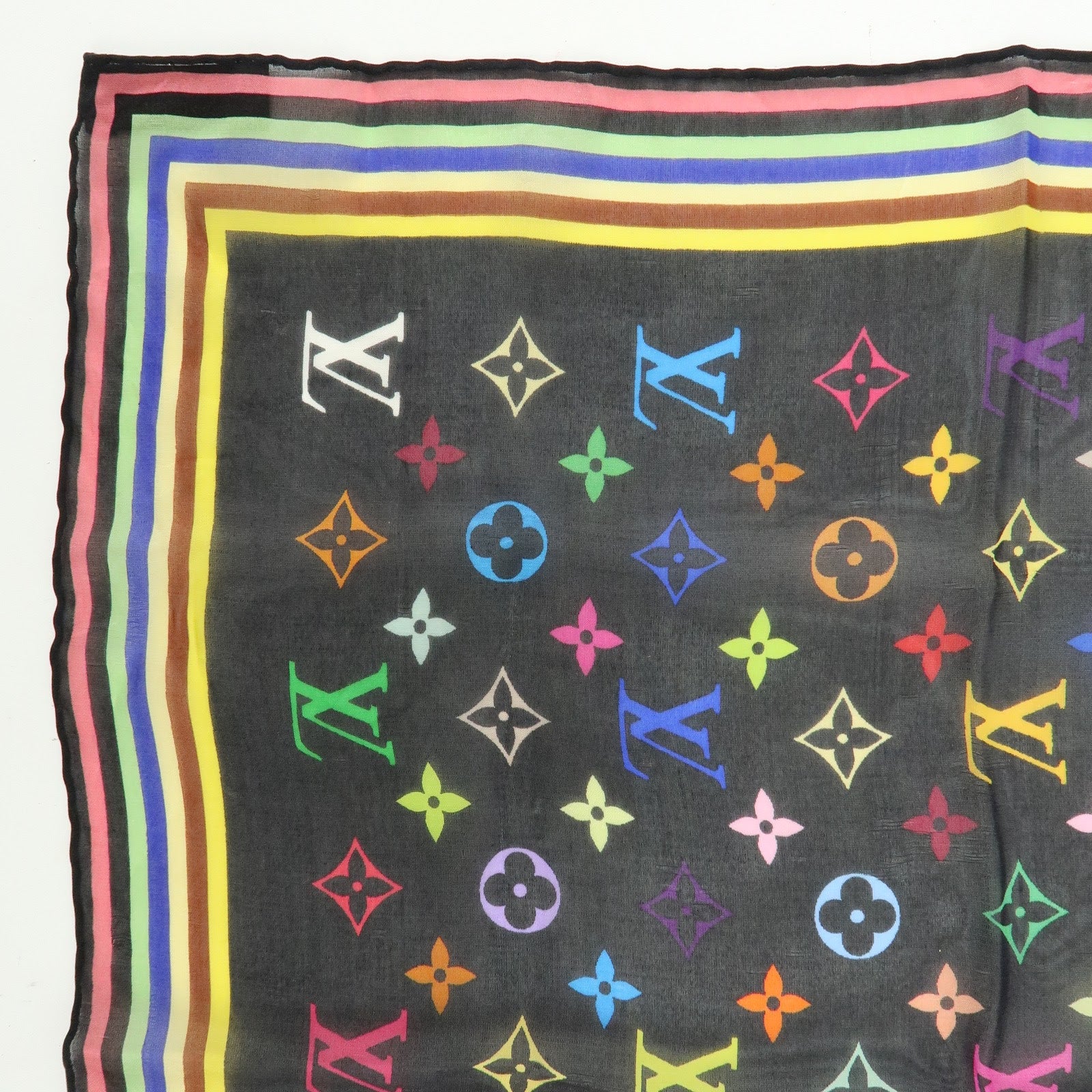 Louis Vuitton Monogram Multicolor Cotton 100％ Handkerchief M71912