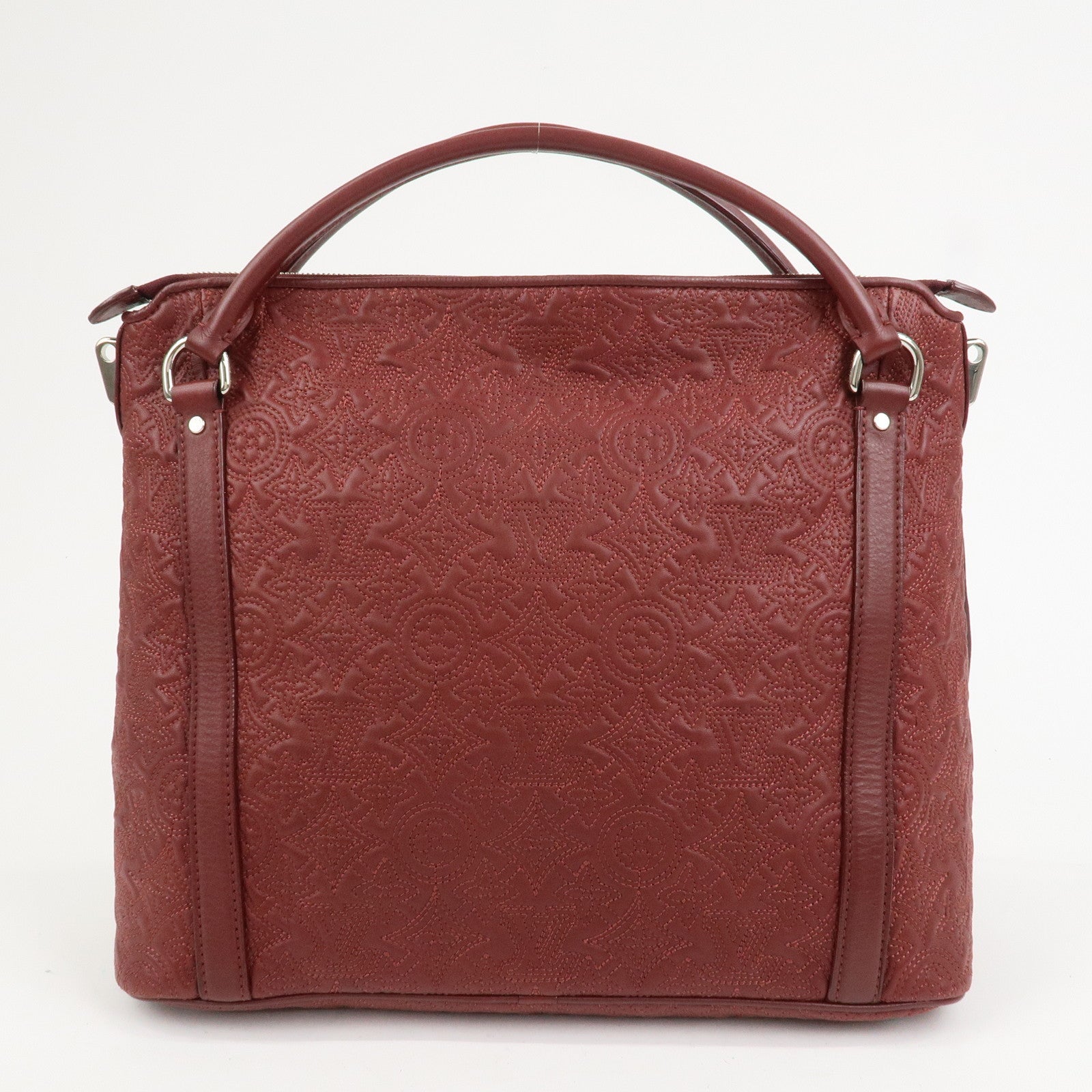 Louis Vuitton Monogram Antheia Ixia MM Lamb Skin 2Way Bag Red M97062