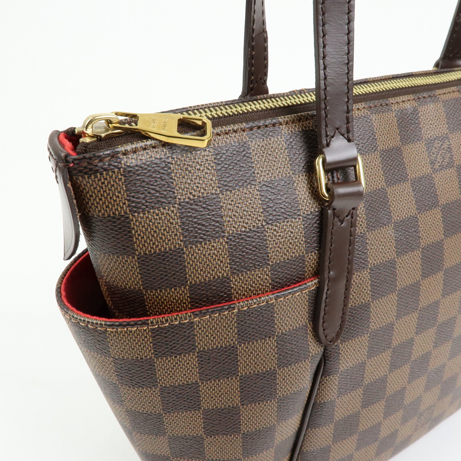 Louis Vuitton Damier Totally PM Canvas Leather Tote Hand Bag N41282
