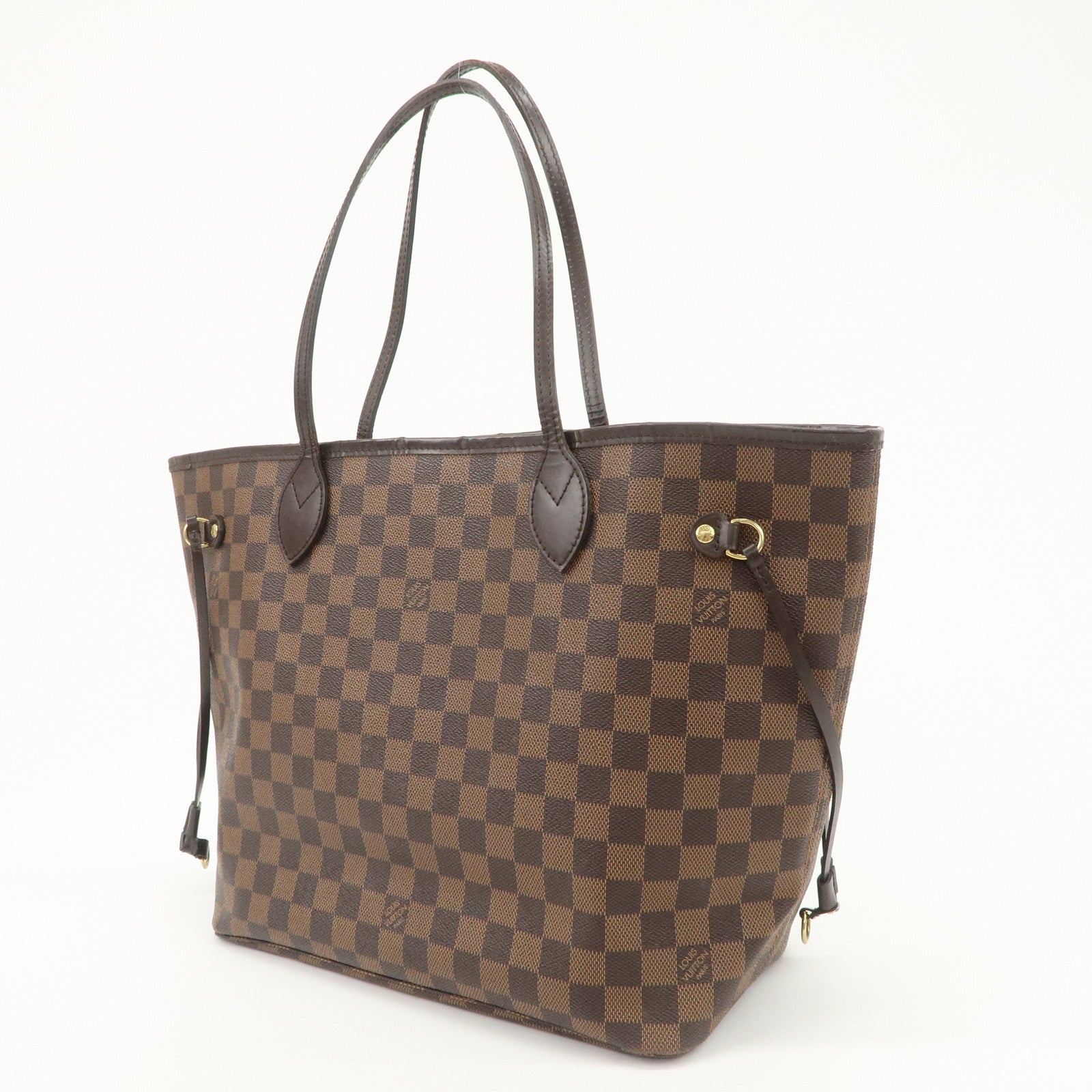 Louis Vuitton Damier Ebene Neverfull MM Tote Bag Cerise N41358