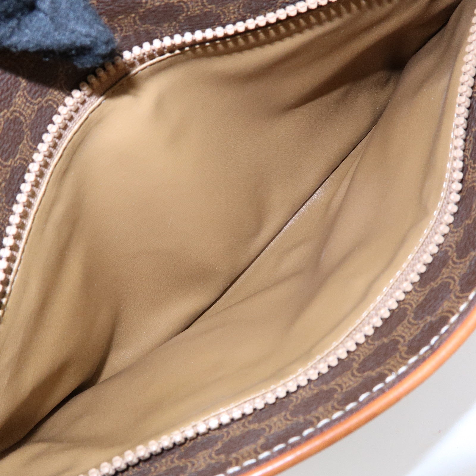 CELINE Macadam PVC Leather Tote Bag Shoulder Bag Hand Bag Brown