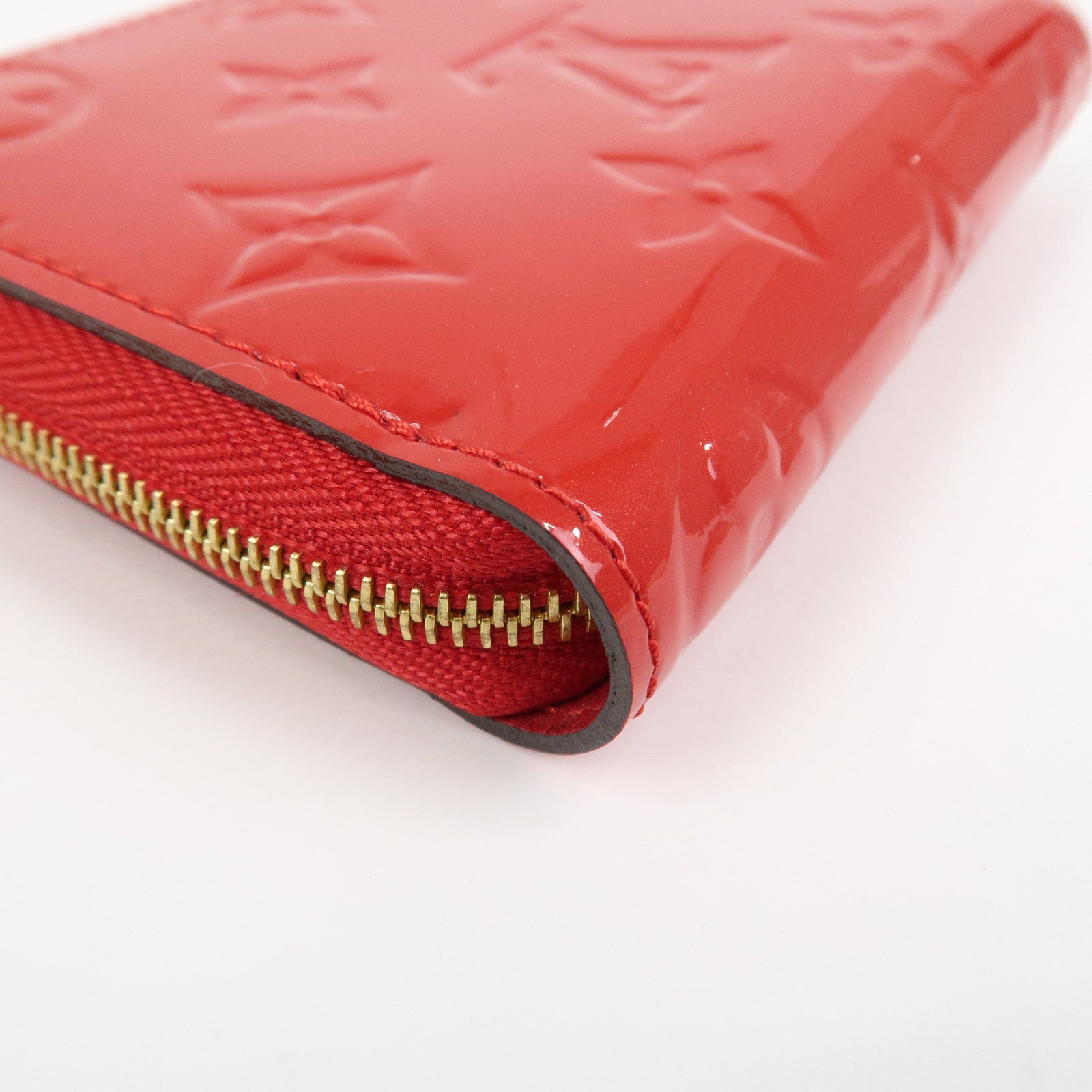 Louis Vuitton Vernis Leather Zippy Coin Purse Wallet Cerise M90202