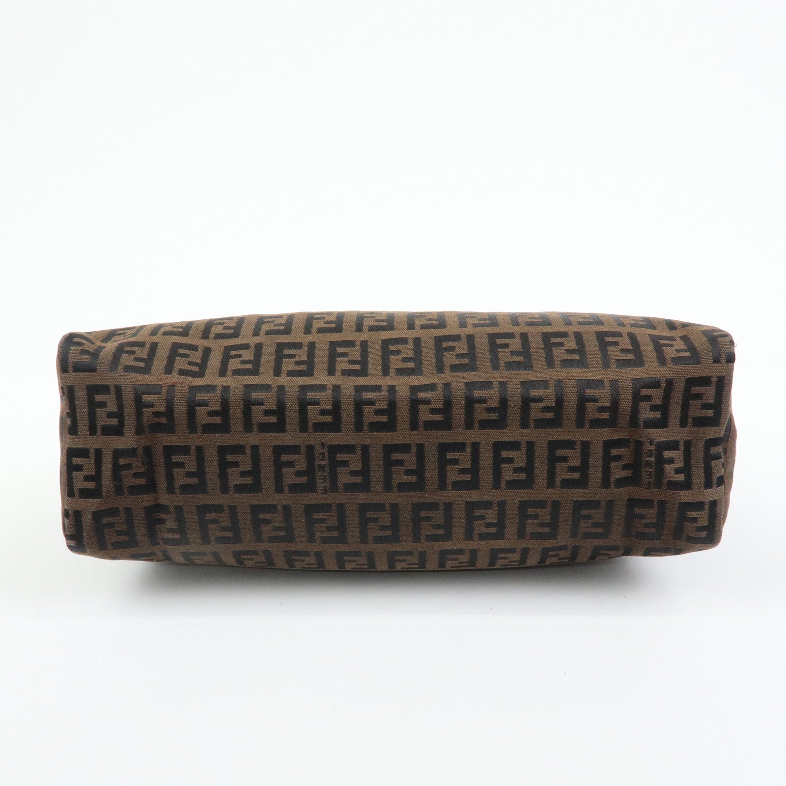 FENDI Zucca Set of 2 Canvas Leather Pouch Brown 7N0023 7N0006