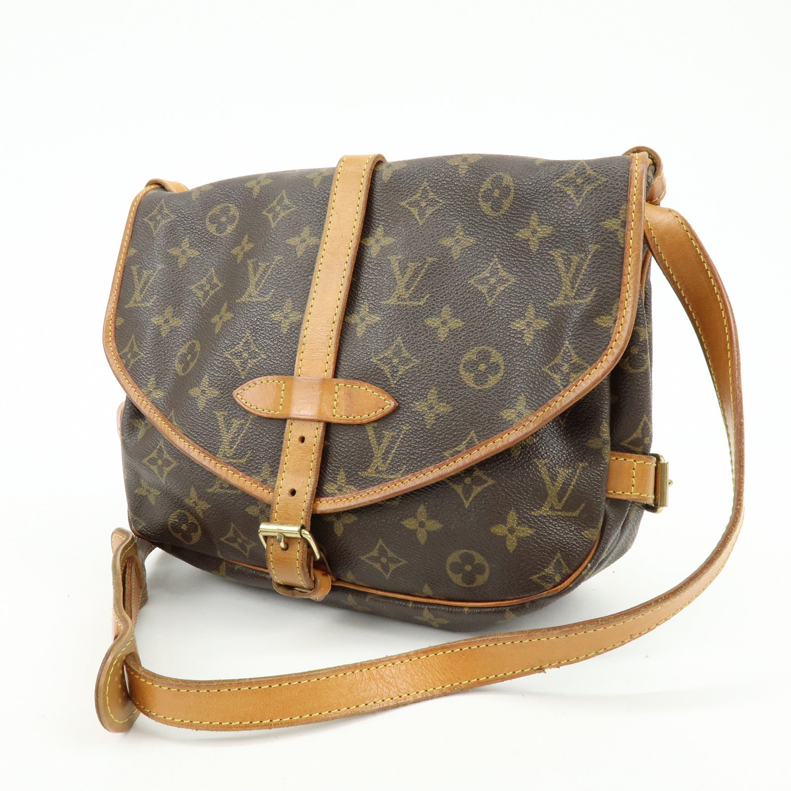 Louis Vuitton Monogram Saumur 30 Canvas Shoulder Bag Brown M42256